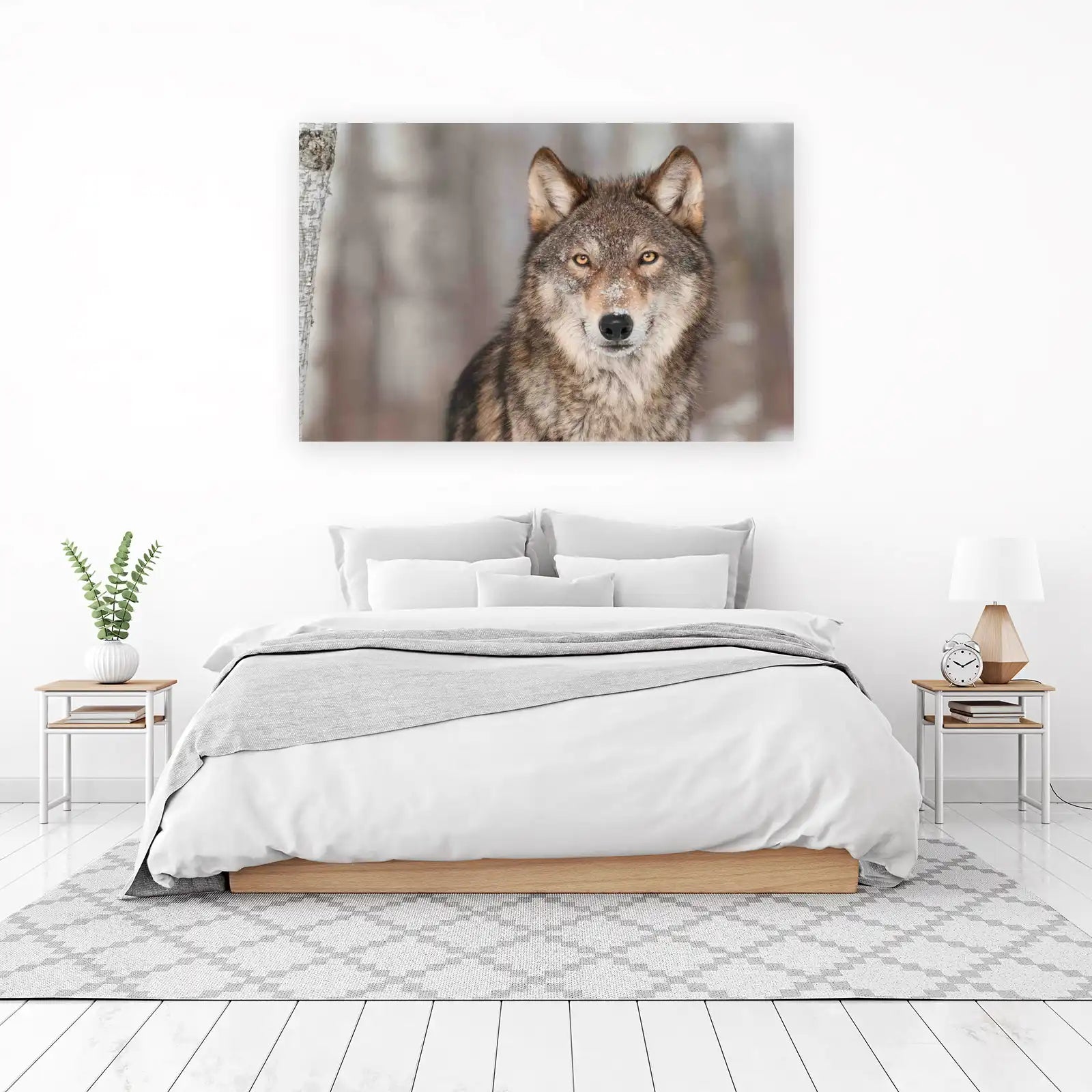 Majestic Wolf Portrait Wildlife Wall Art