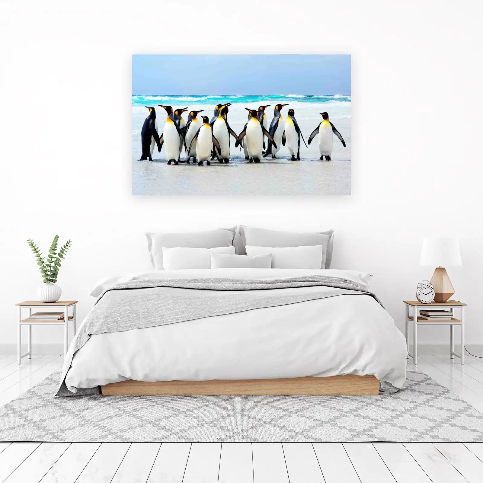 Majestic Penguin Colony Beach Wall Art