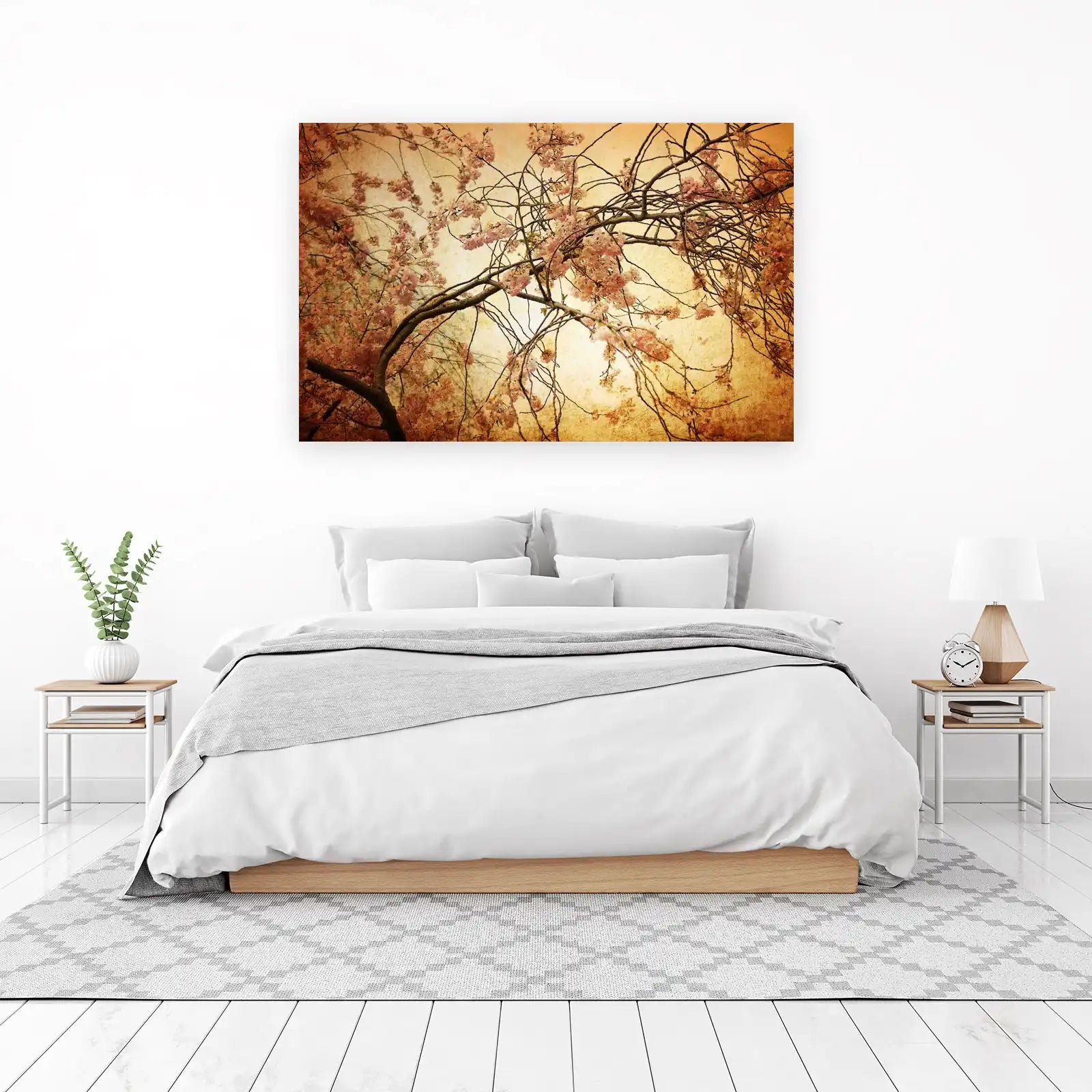 Vintage Cherry Blossom Tree Wall Art