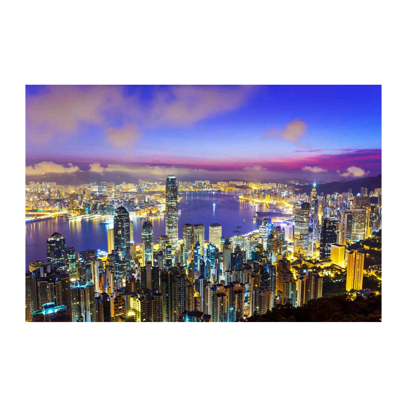 Hong Kong Skyline at Twilight Wall Art