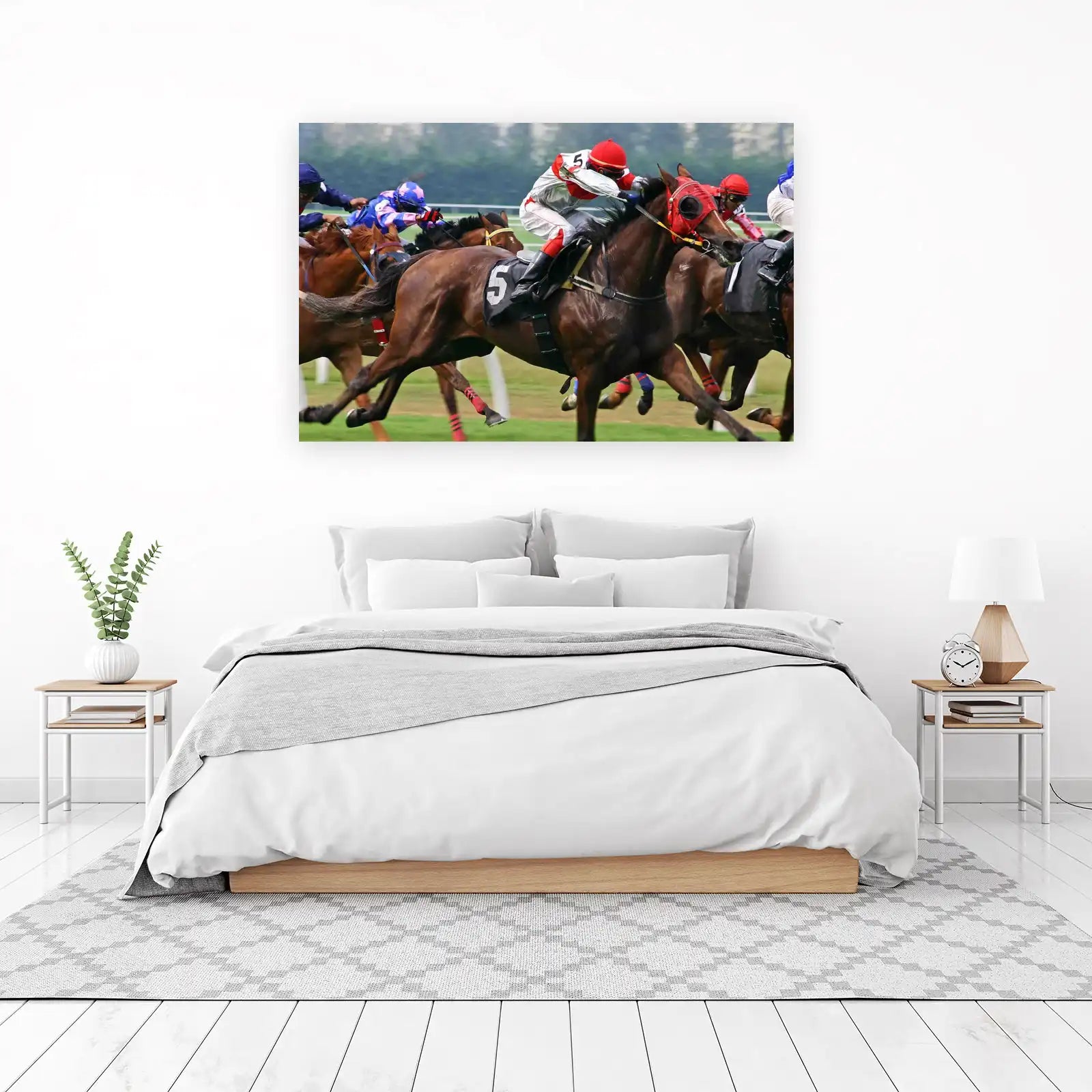 Dynamic Horse Race Action Wall Art