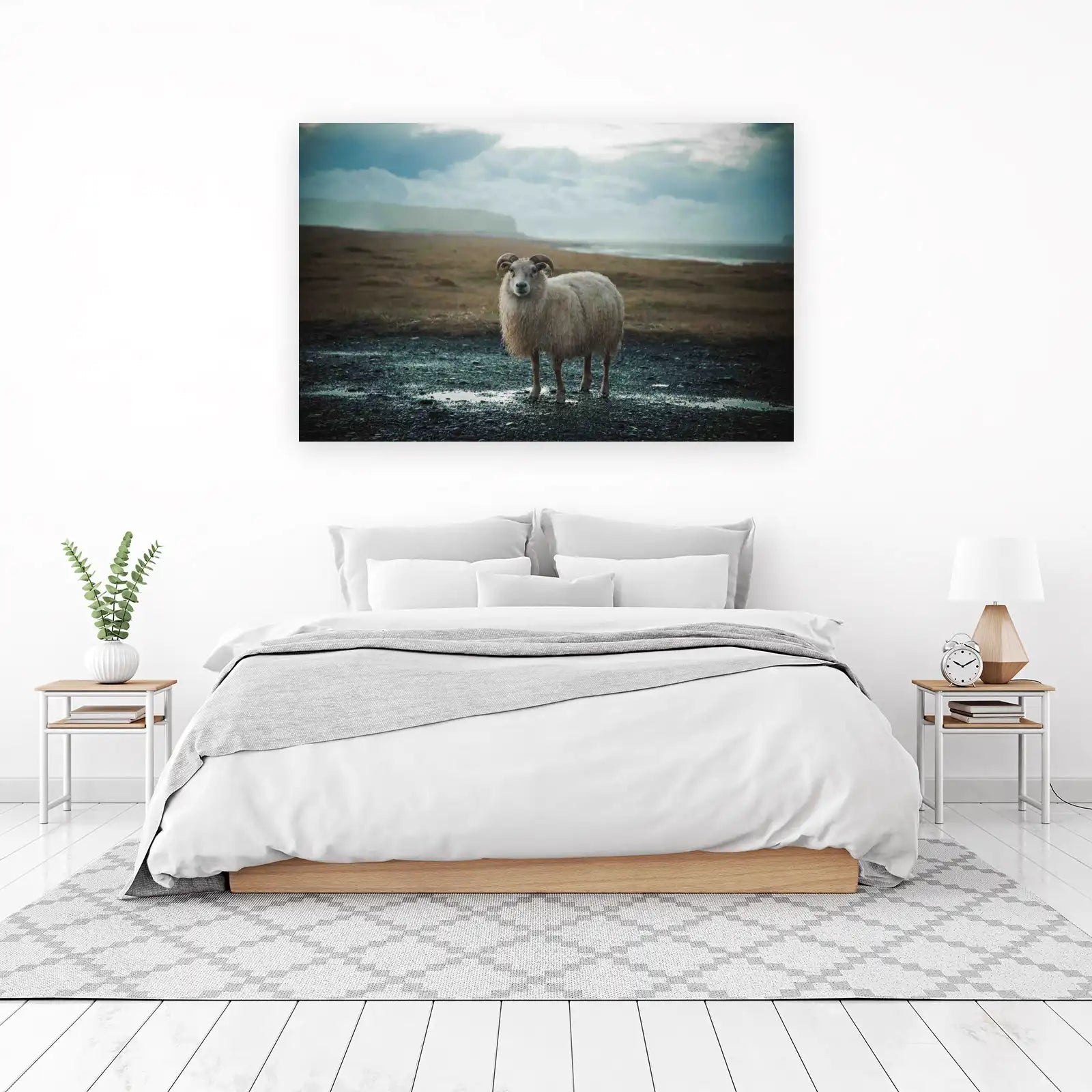 Majestic Ram Iceland Landscape Wall Art