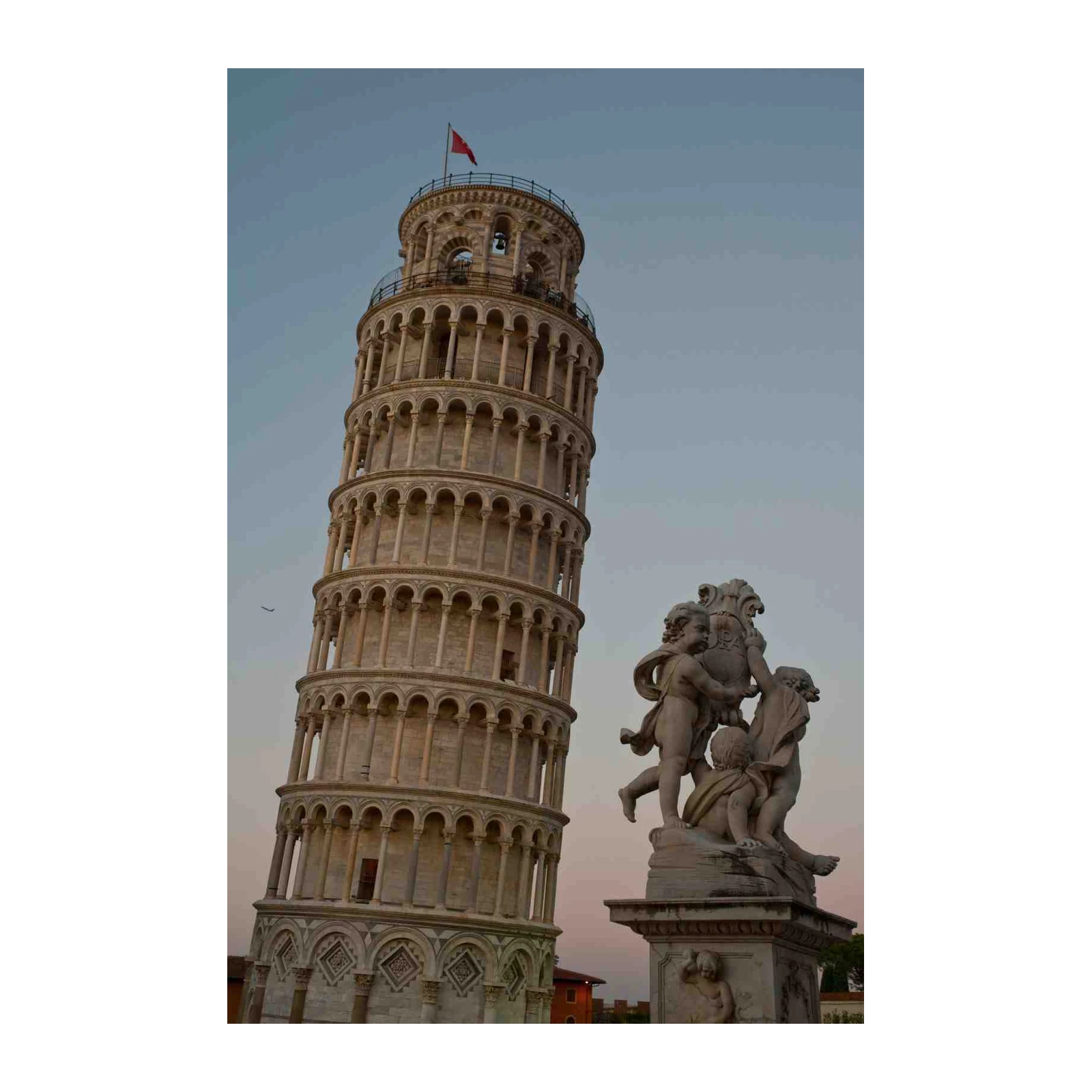 Leaning Tower of Pisa & Cherub Statues Wall Art