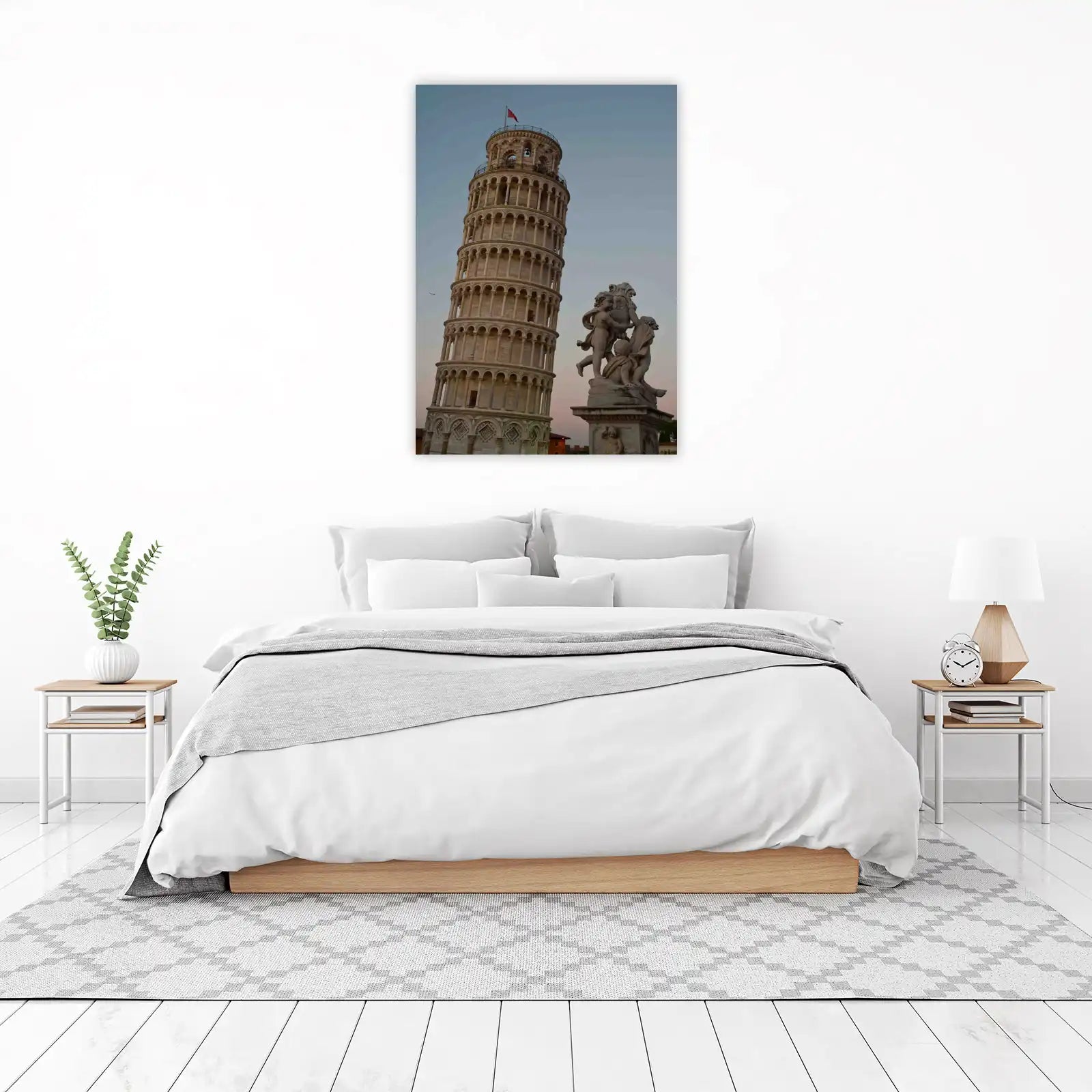Leaning Tower of Pisa & Cherub Statues Wall Art