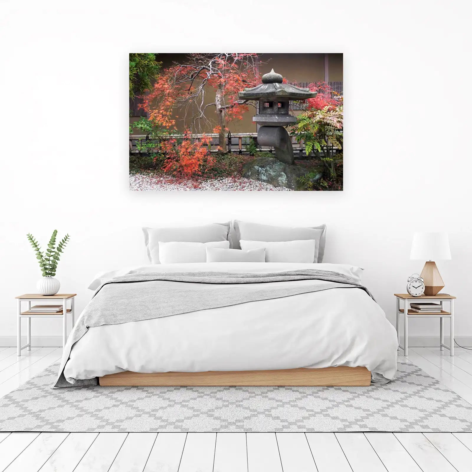 Serene Japanese Garden Maple Autumn Wall Art