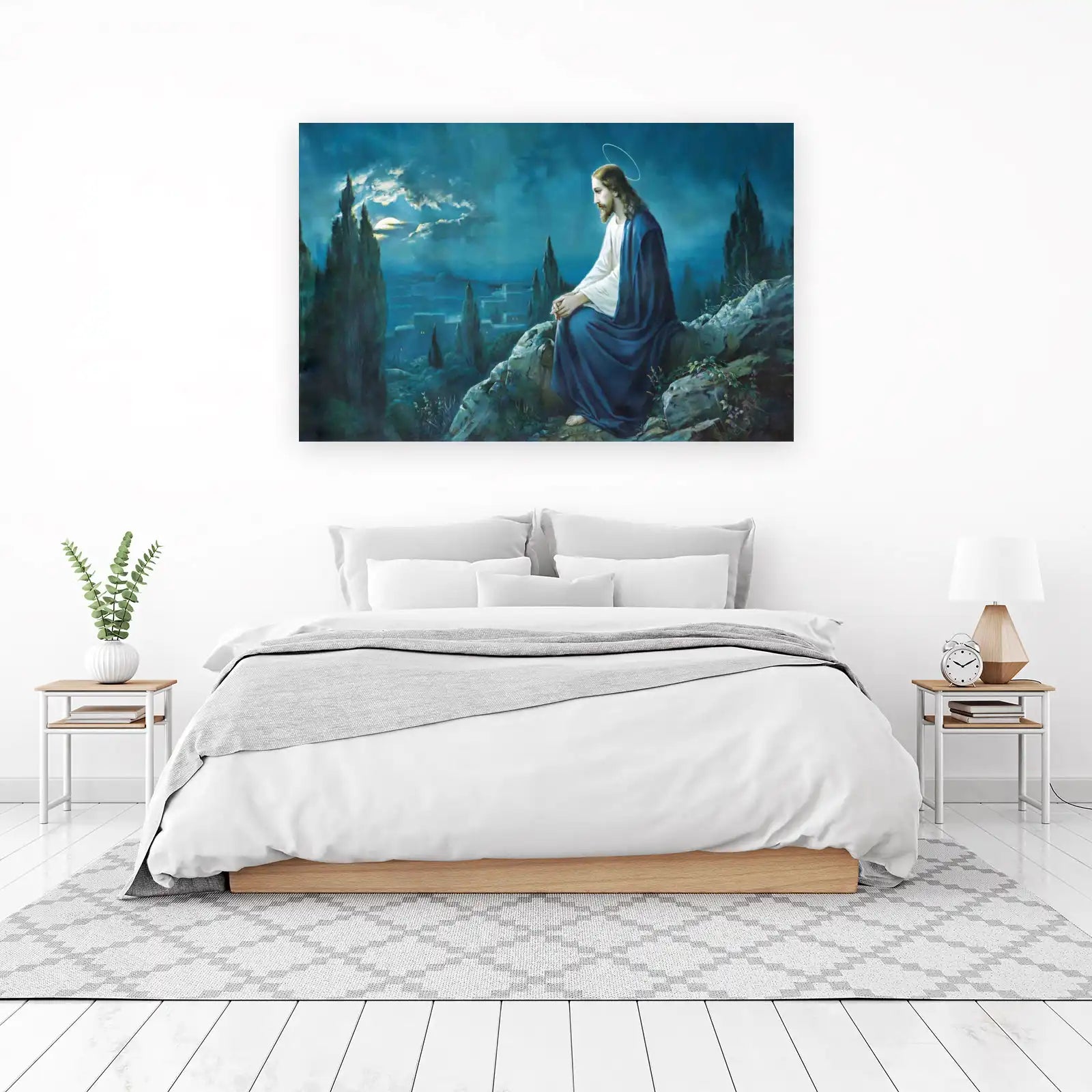 Meditating Christ on Mount Wall Art