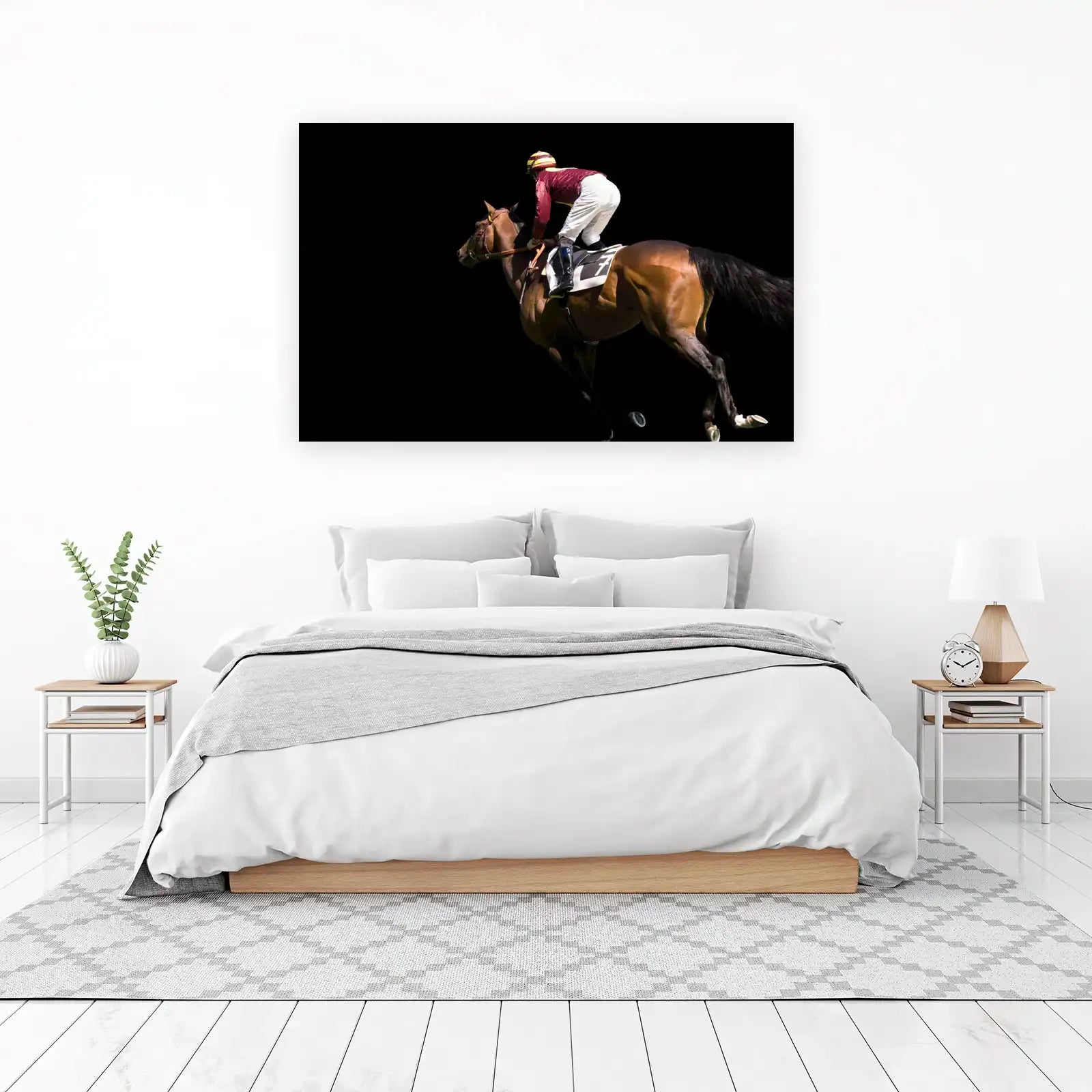 Majestic Horse Racing Jockey Wall Art