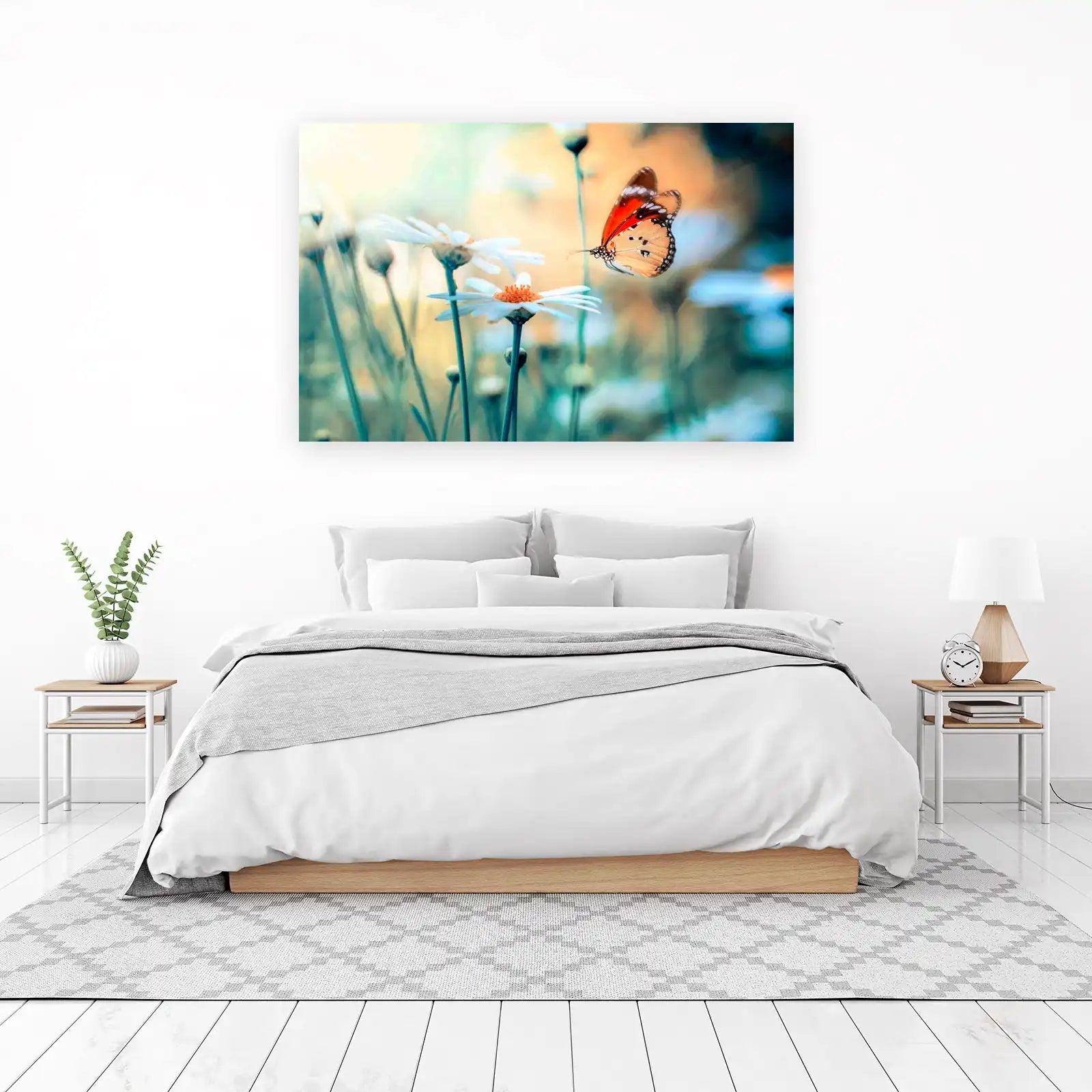 Nature's Dance Butterfly Daisy Wall Art