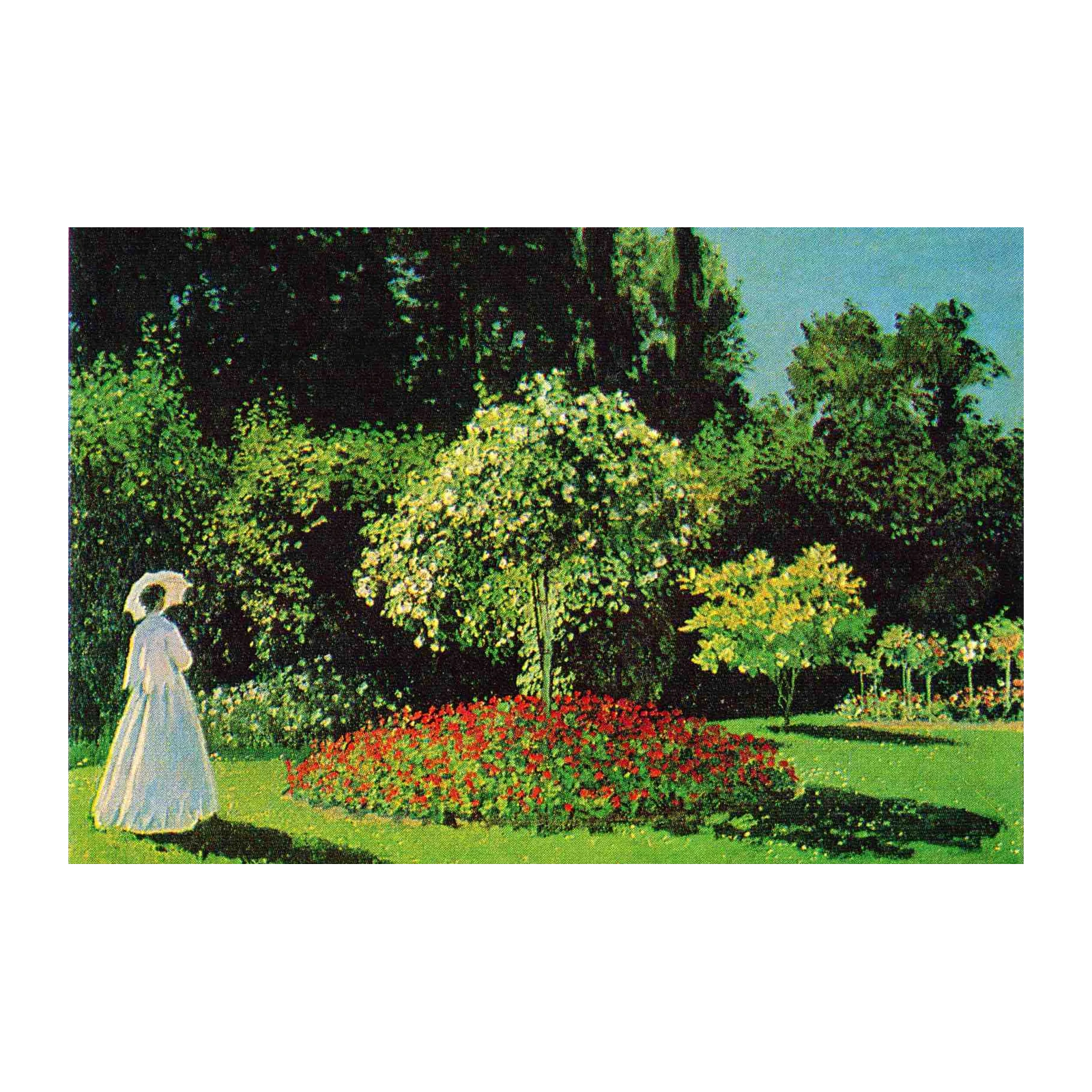 Monet Garden Woman with Parasol Wall Art