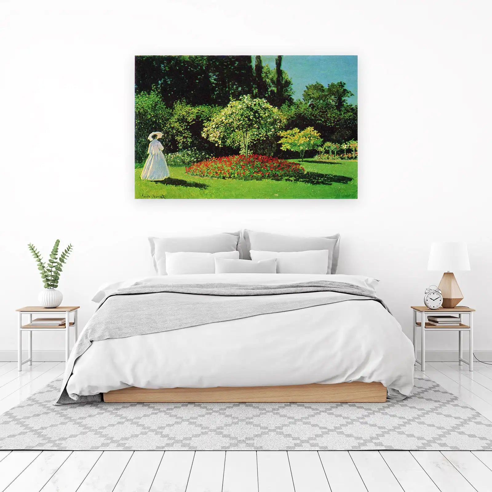 Monet Garden Woman with Parasol Wall Art