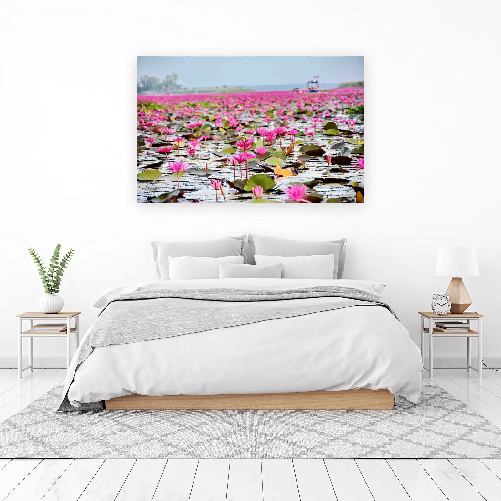 Serene Pink Lotus Field Wall Art