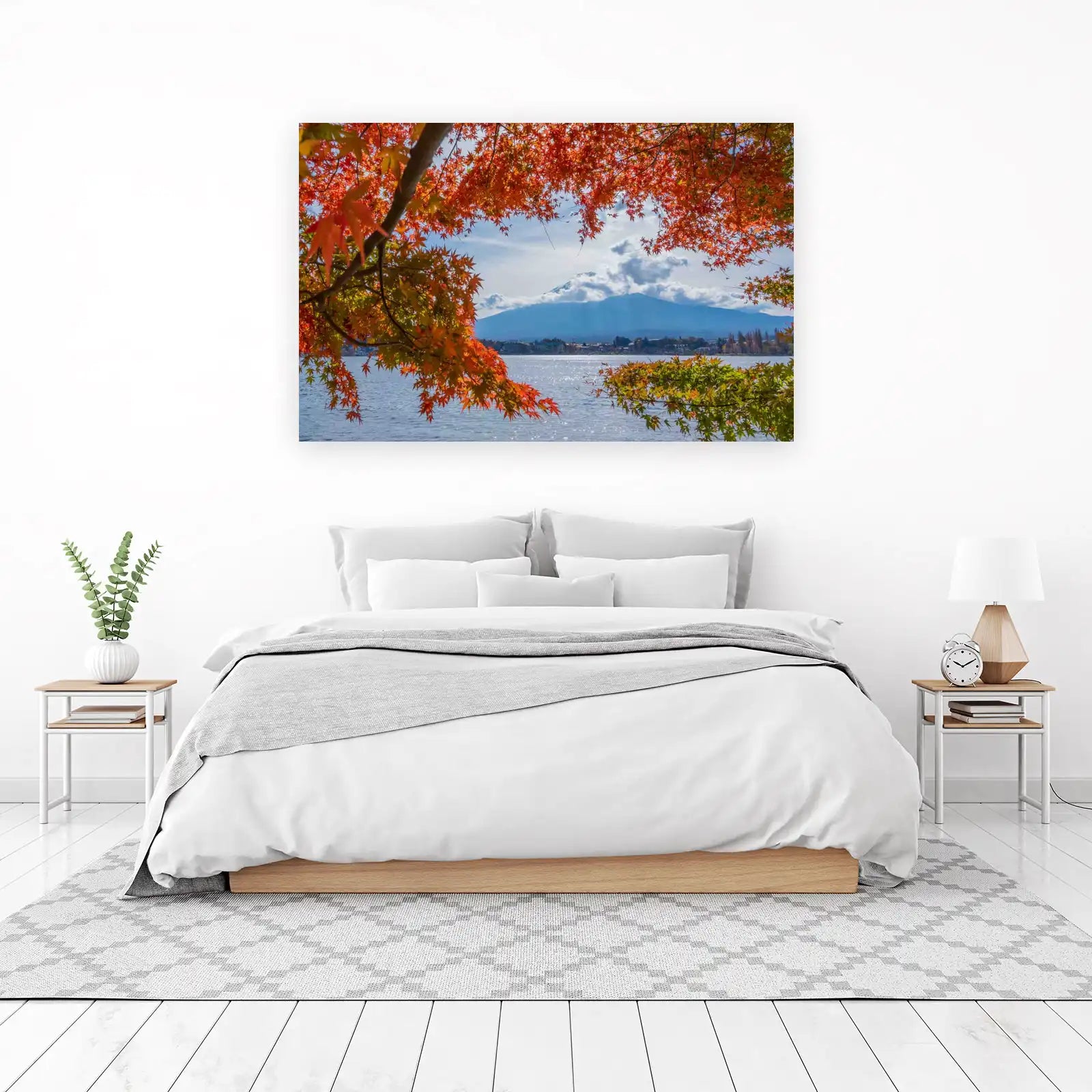 Vibrant Autumn Mountain Lake Wall Art