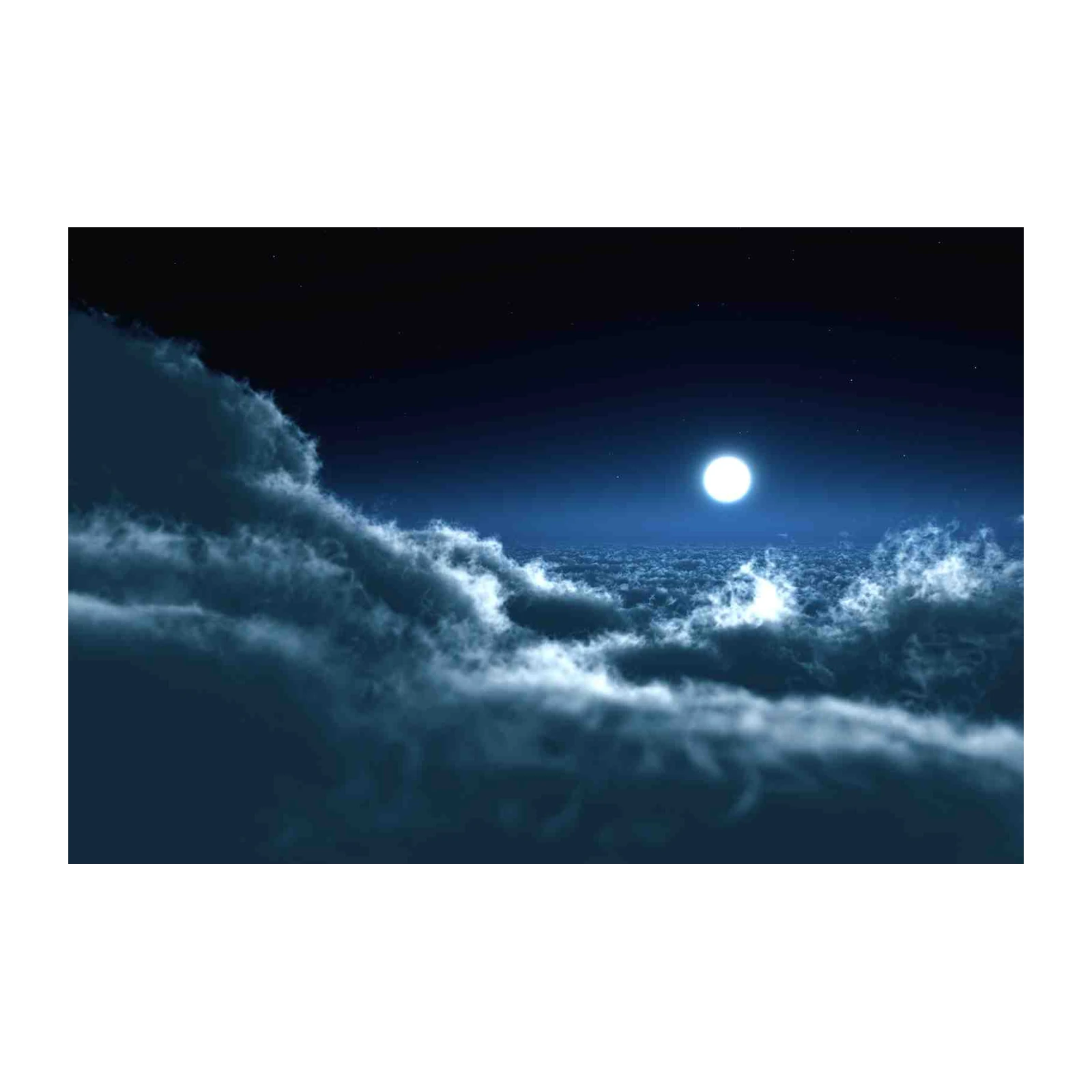 Dreamy Moonlit Clouds Wall Art