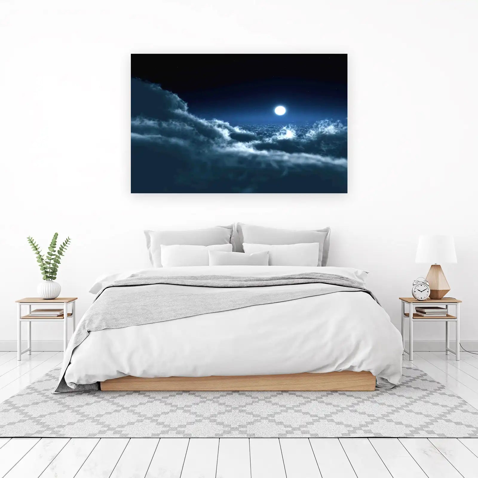 Dreamy Moonlit Clouds Wall Art