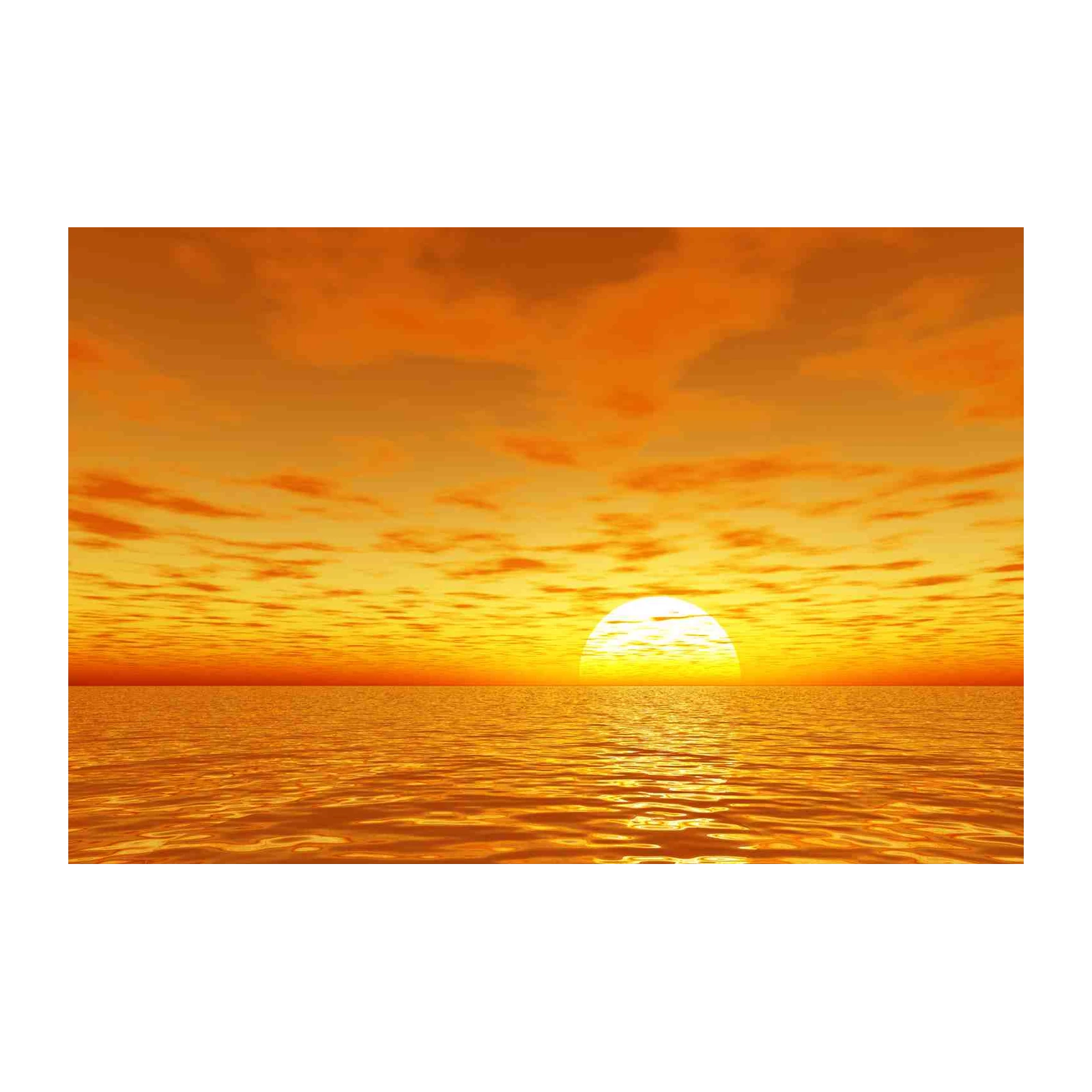 Golden Ocean Sunset Wall Art Wall Art