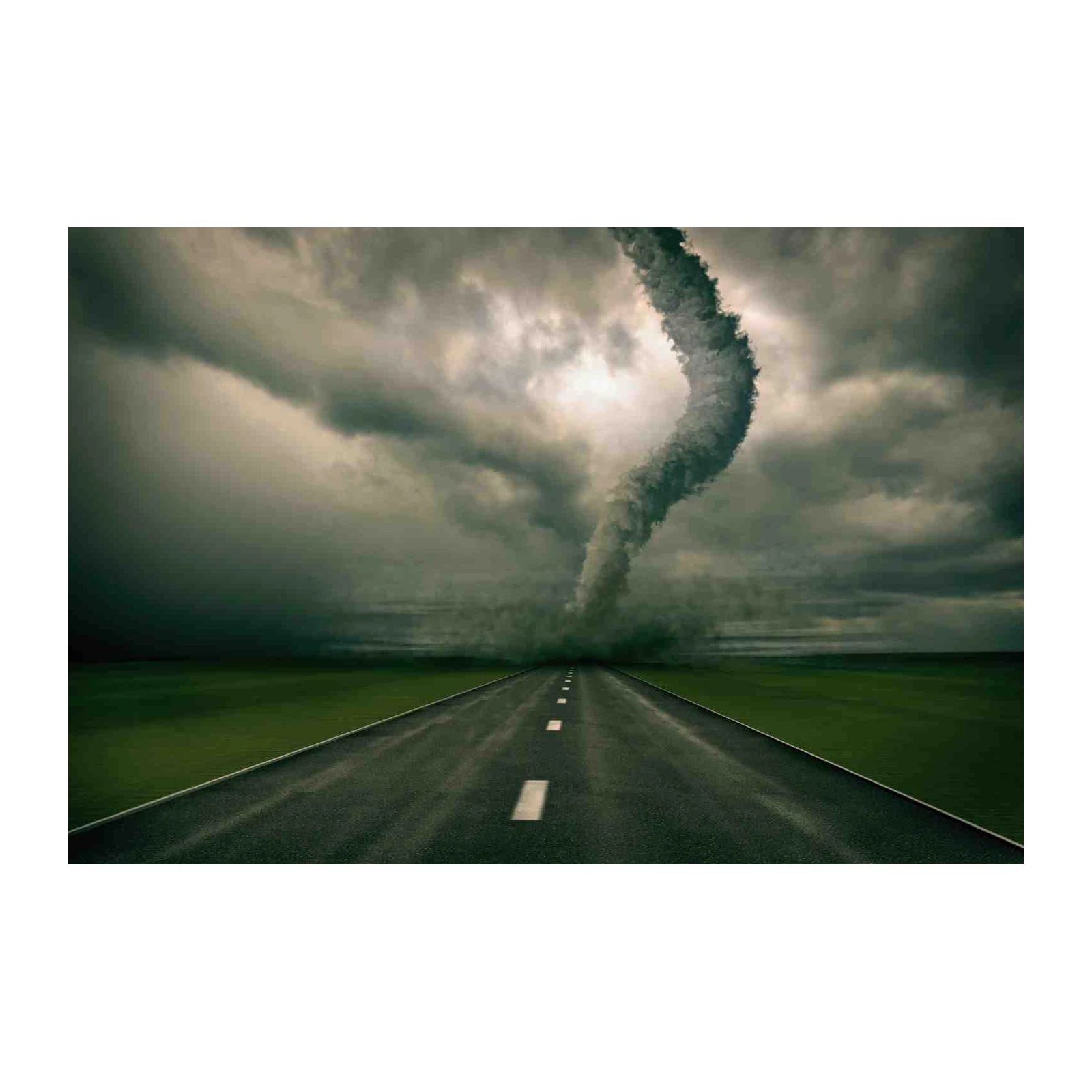 Dramatic Tornado Road Storm Wall Art