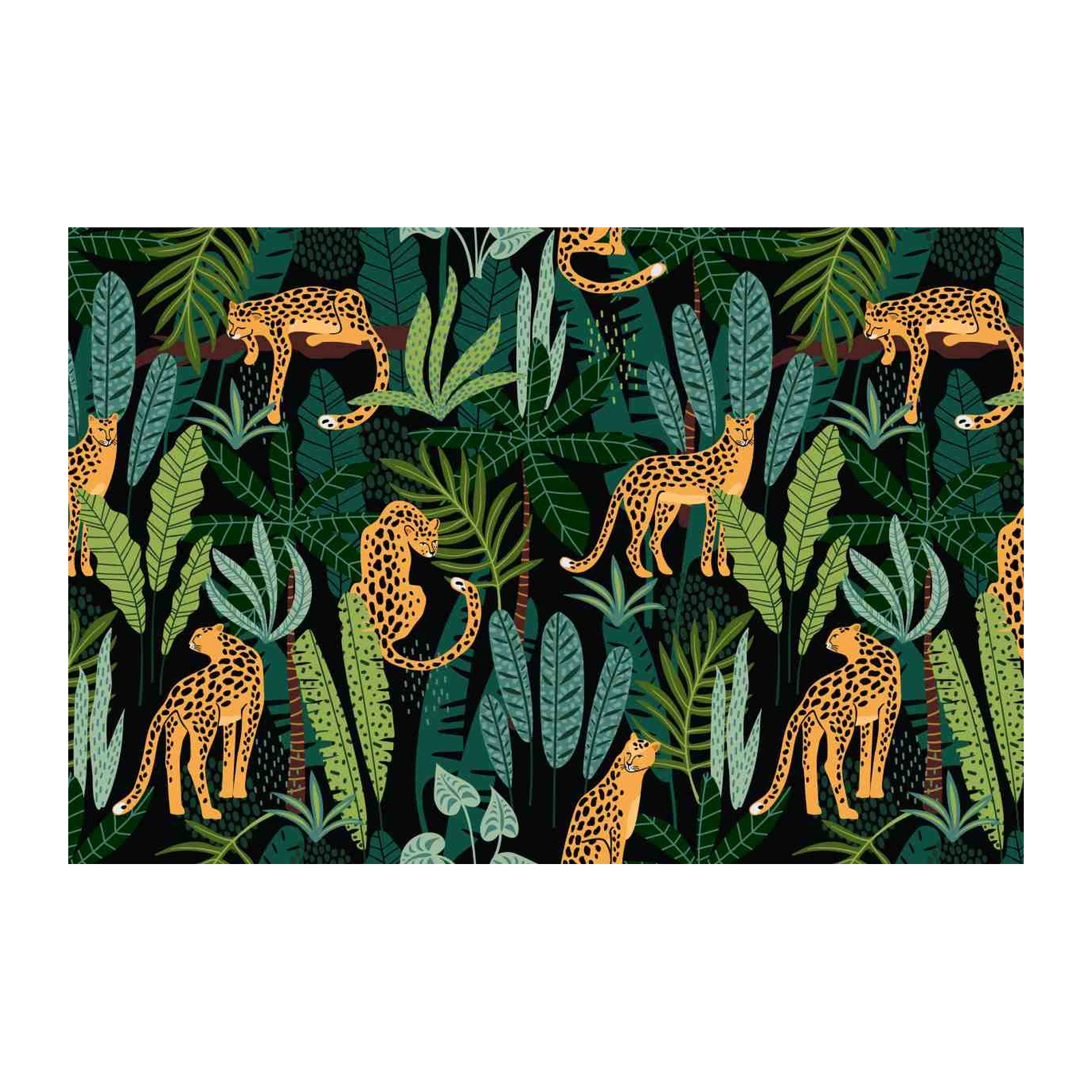 Vibrant Leopard Jungle Wall Art Wall Art