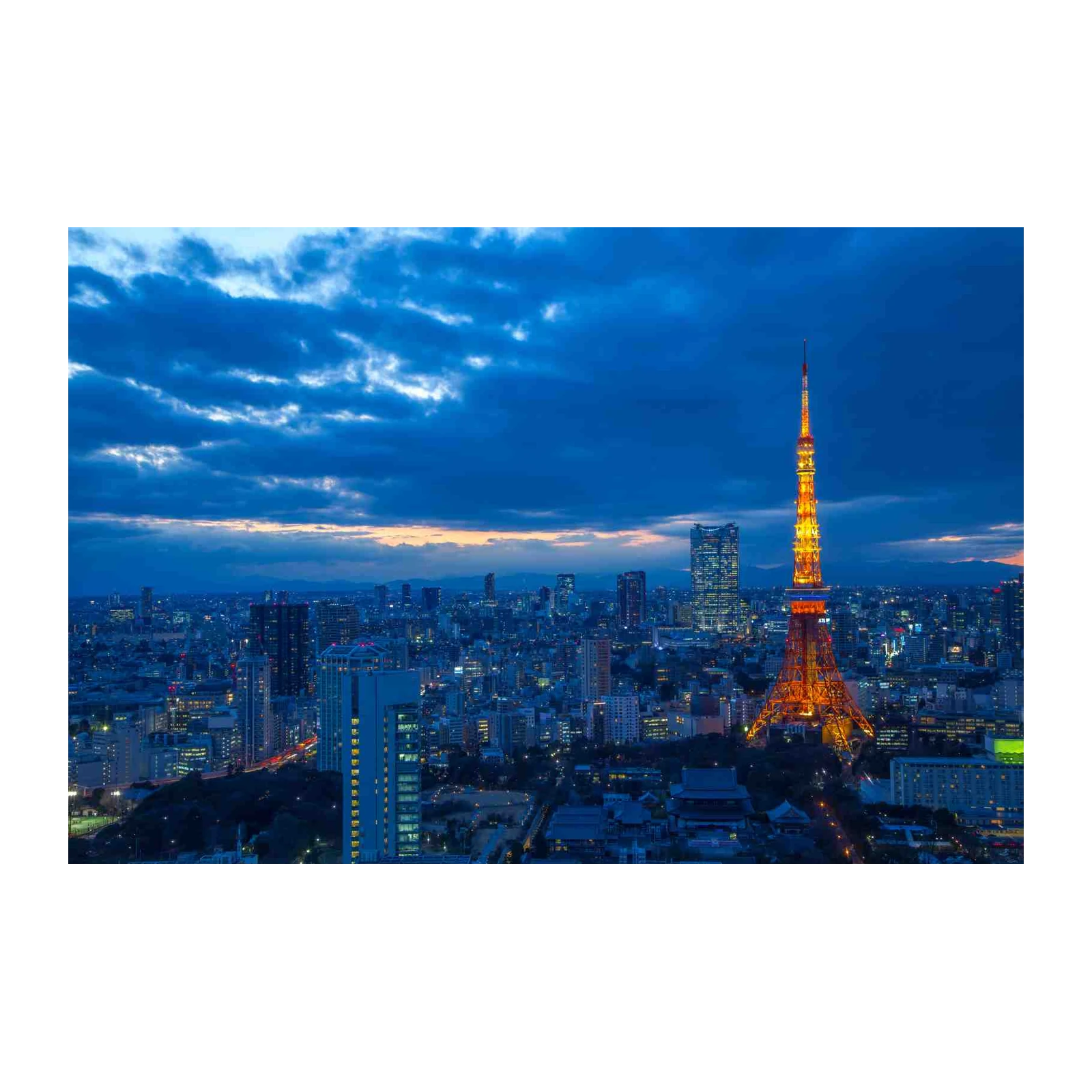 Tokyo Tower Skyline Dusk Wall Art