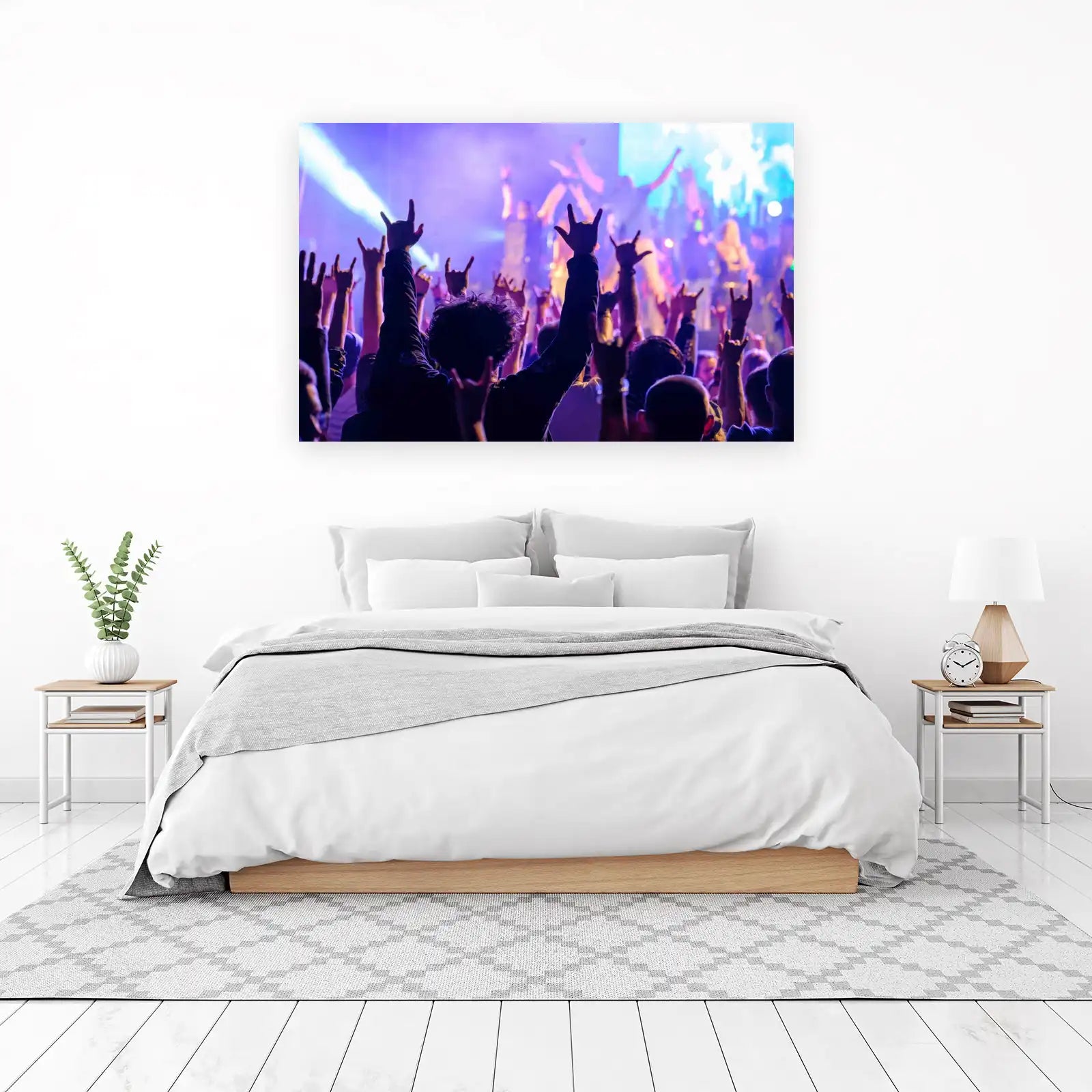 Electric Crowd Rock Concert Wall Art