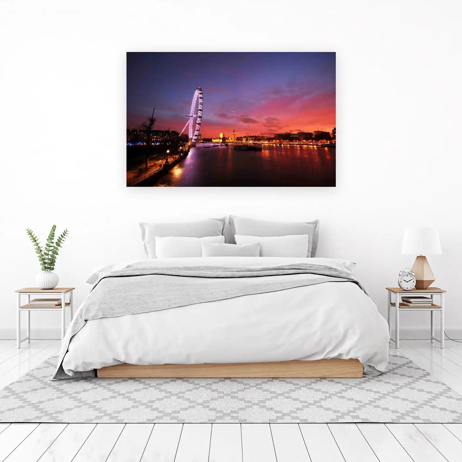 London Eye Sunset Wall Art - Iconic Cityscape Art