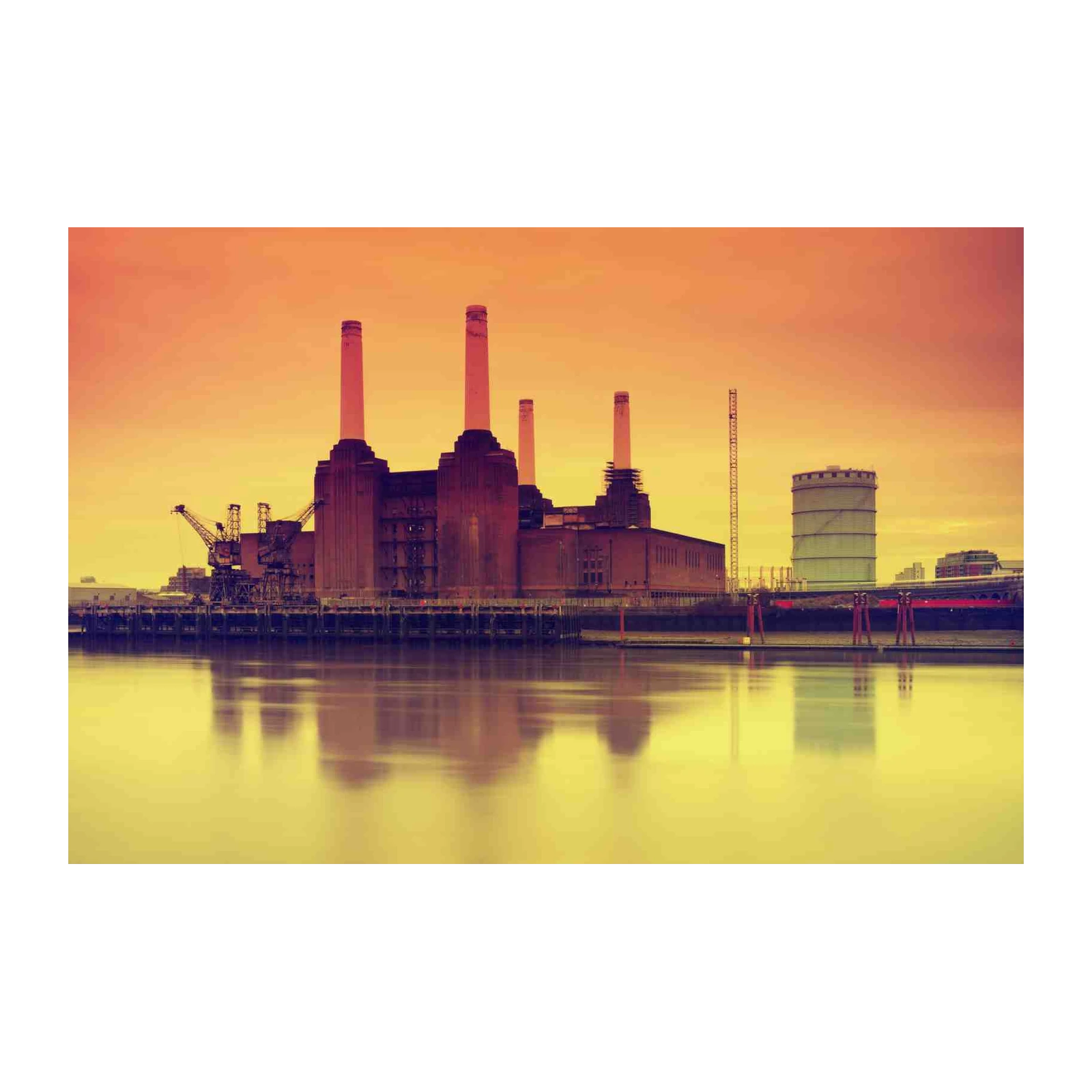 Iconic Power Station Thames Sunset Wall Art