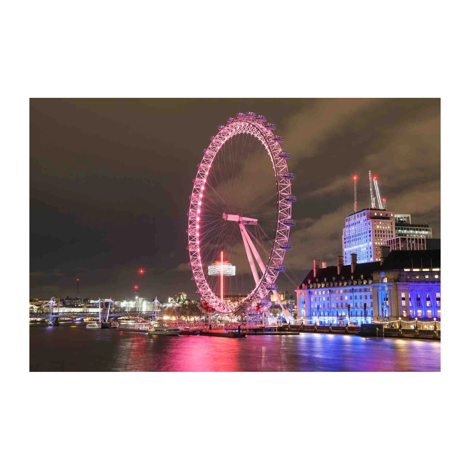 London Eye Night View Wall Art