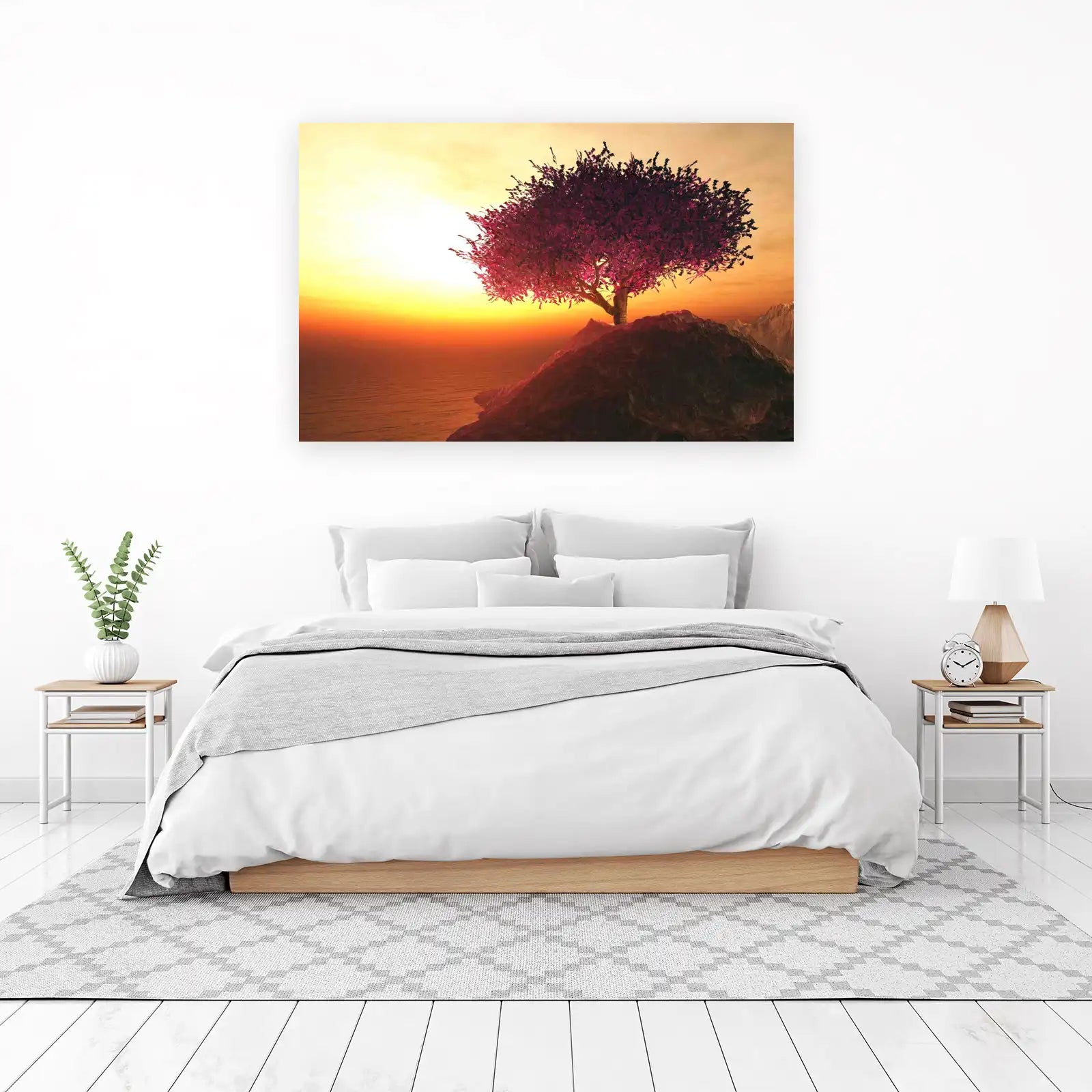 Serene Sunset Tree Wall Art