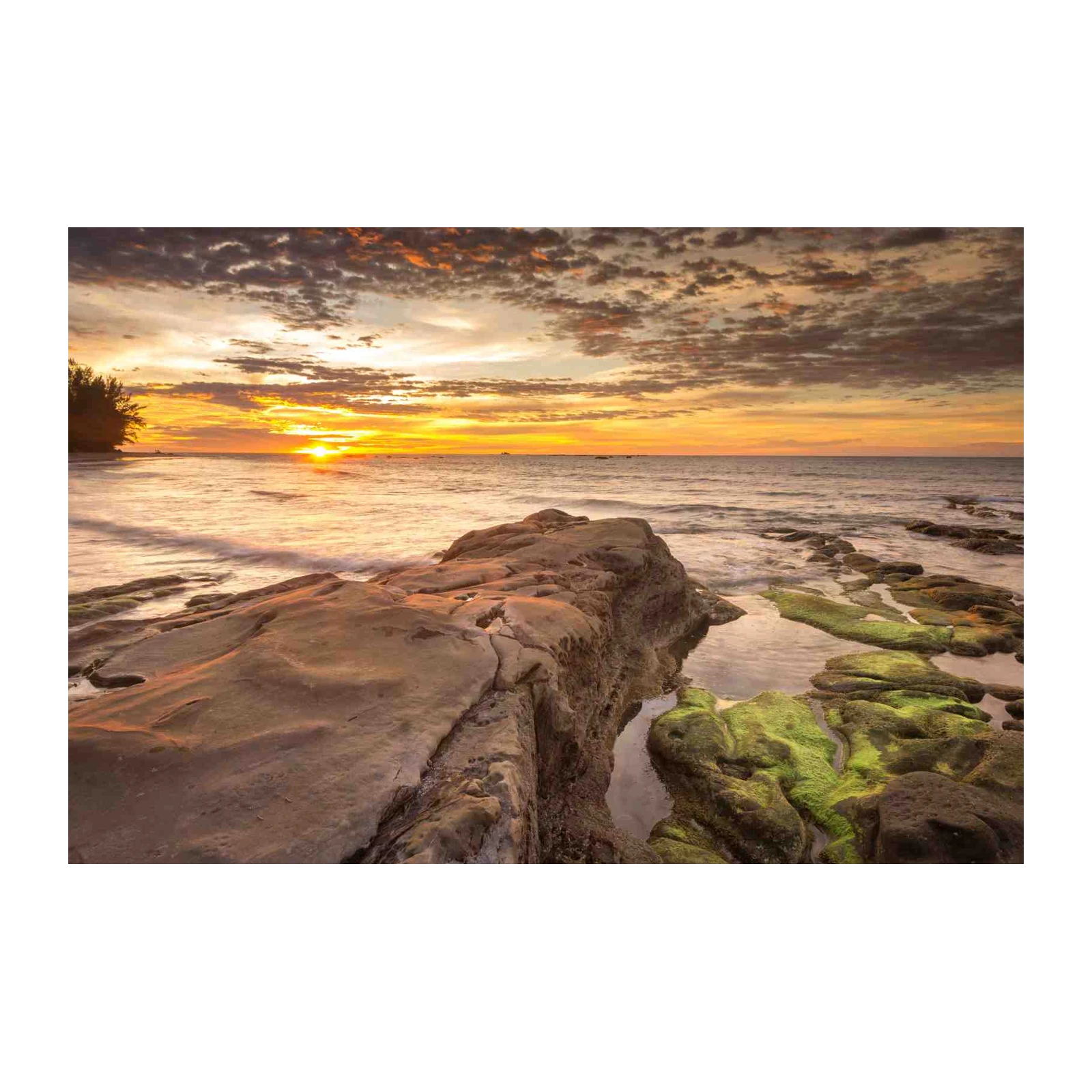 Sunset Coastal Serenity Beach Wall Art