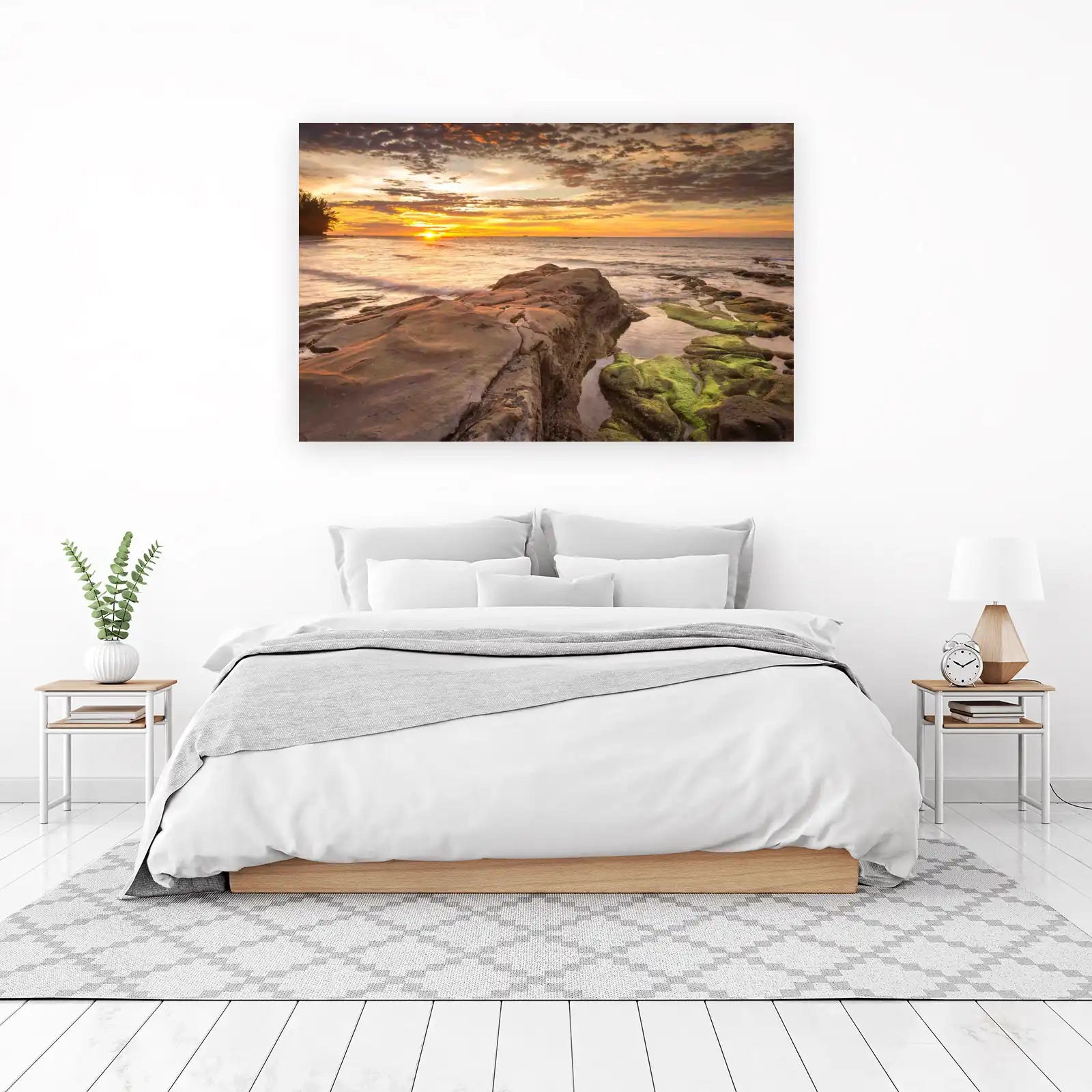 Sunset Coastal Serenity Beach Wall Art