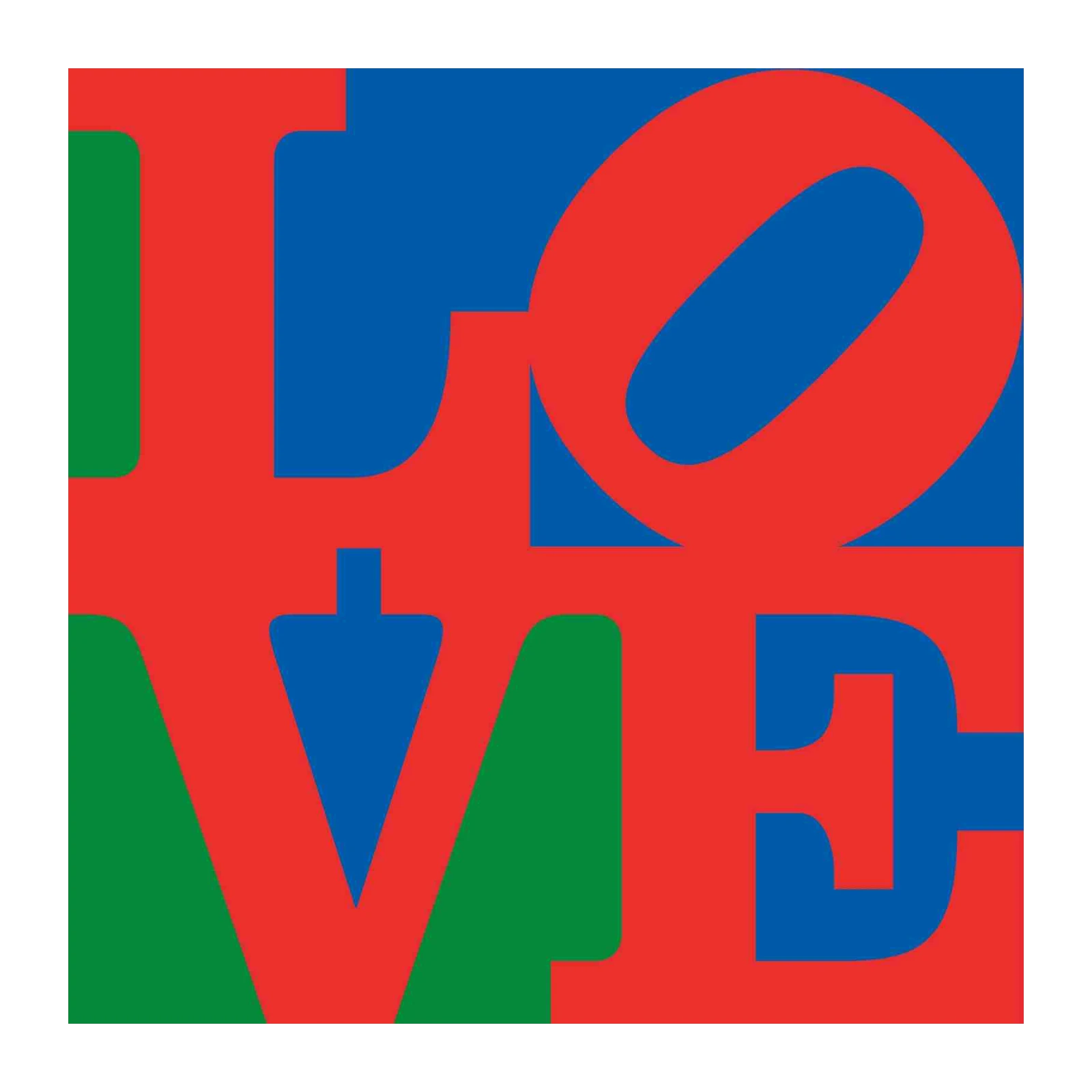 Bold Red LOVE Wall Art - Modern Pop Art Decor