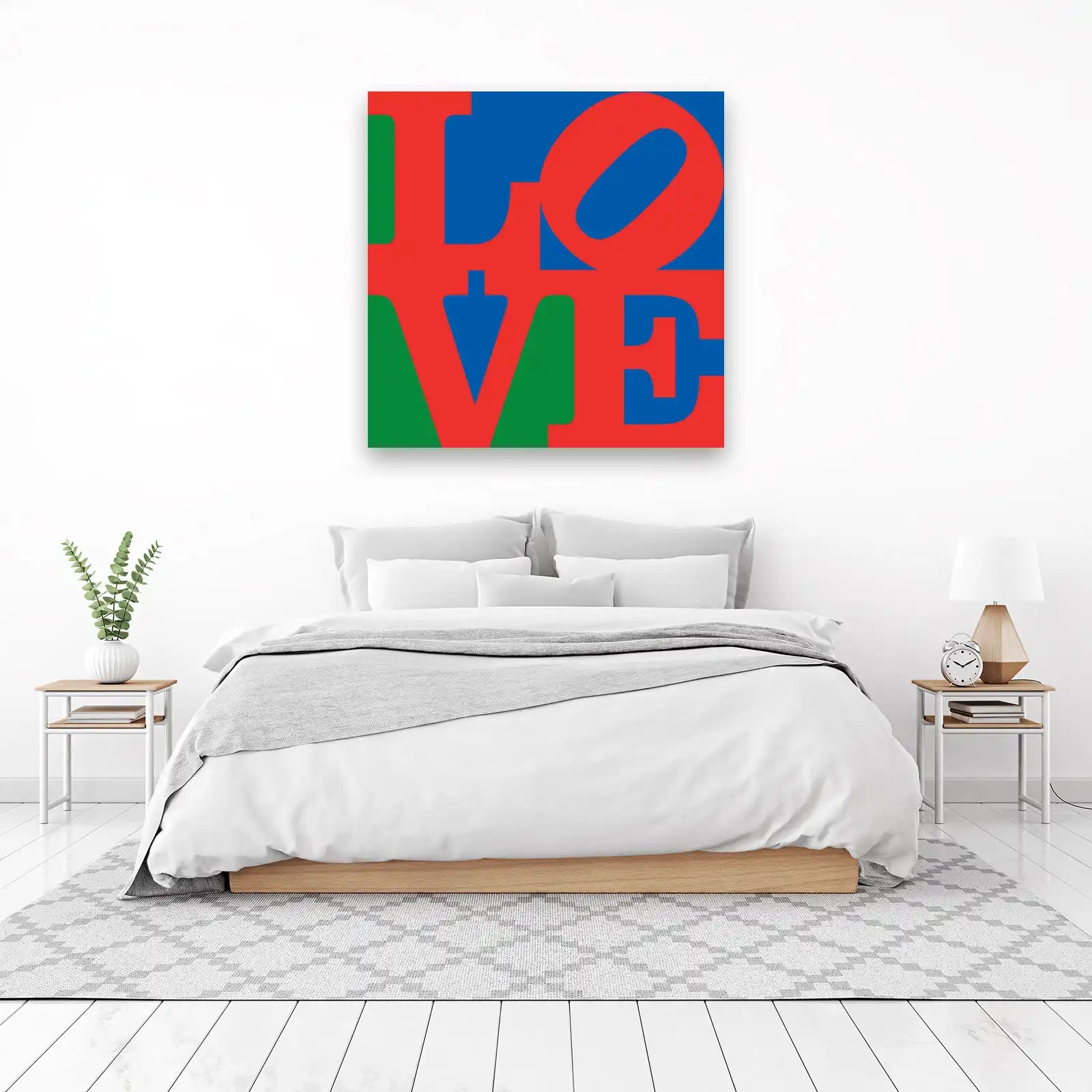 Bold Red LOVE Wall Art - Modern Pop Art Decor