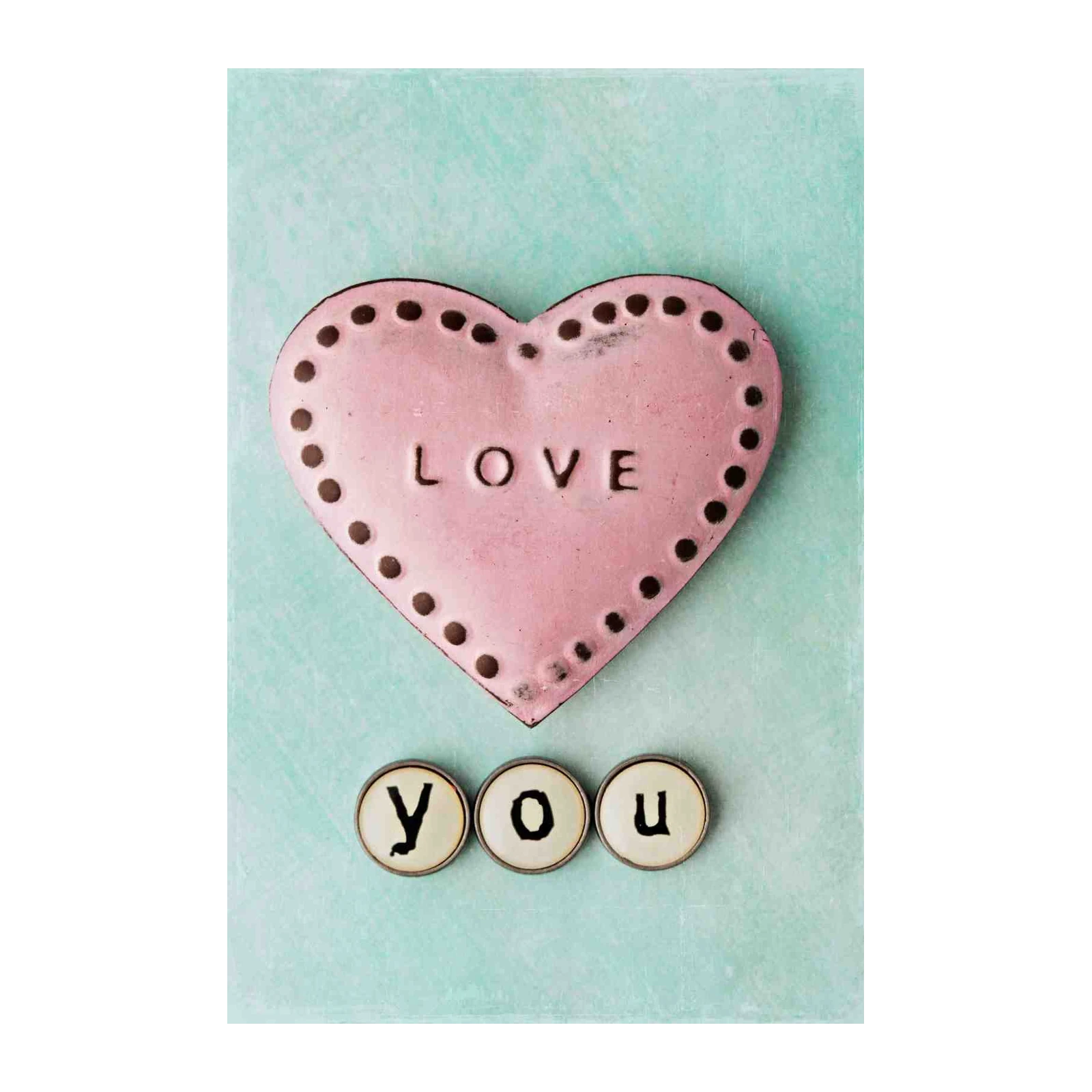Vintage Love You Heart Wall Art Art