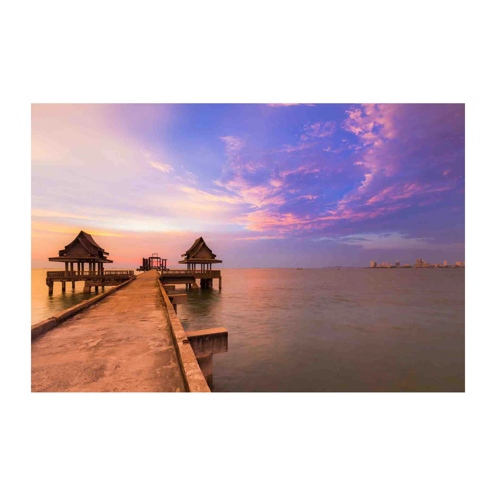 Serene Pier Sunset Thailand Wall Art