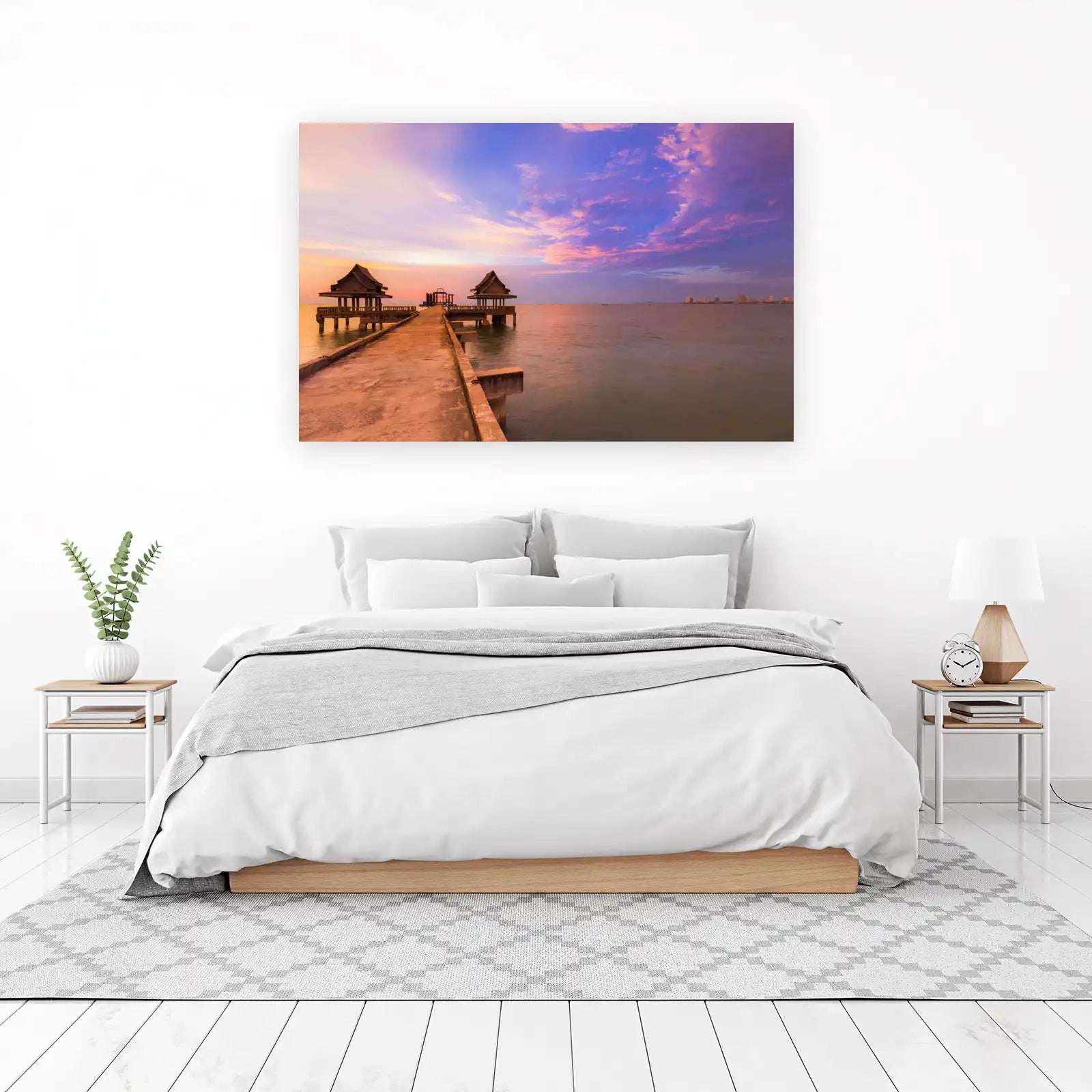 Serene Pier Sunset Thailand Wall Art