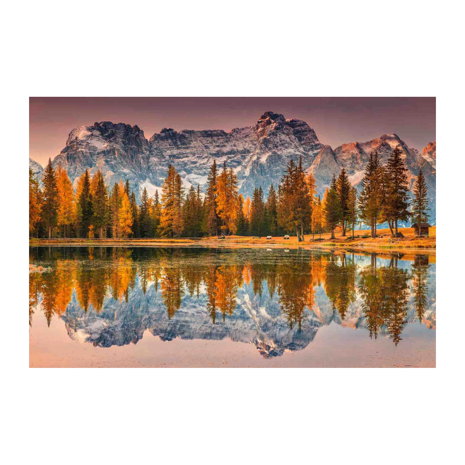 Autumn Mountain Lake Serenity Wall Art