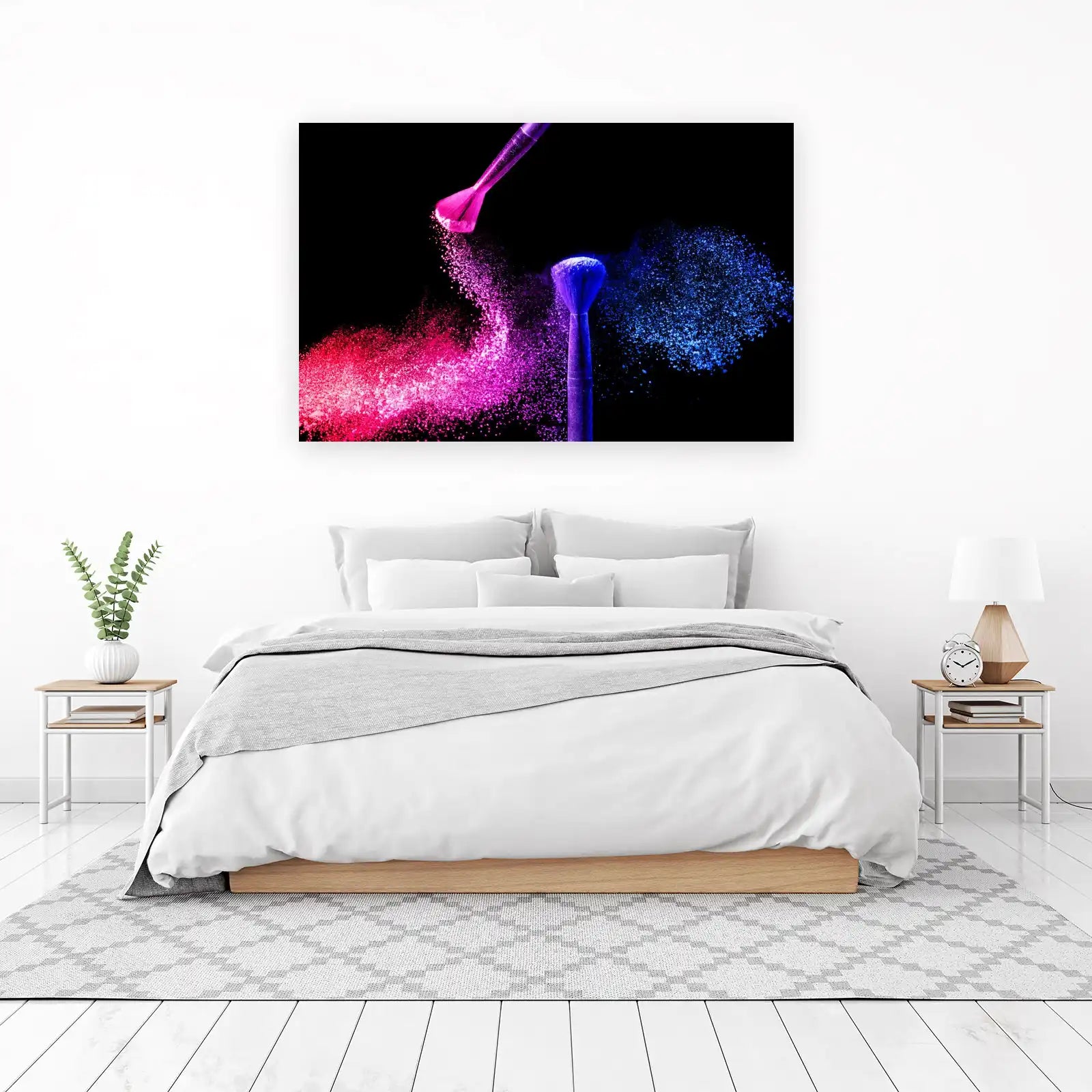 Vibrant Makeup Powder Burst Wall Art