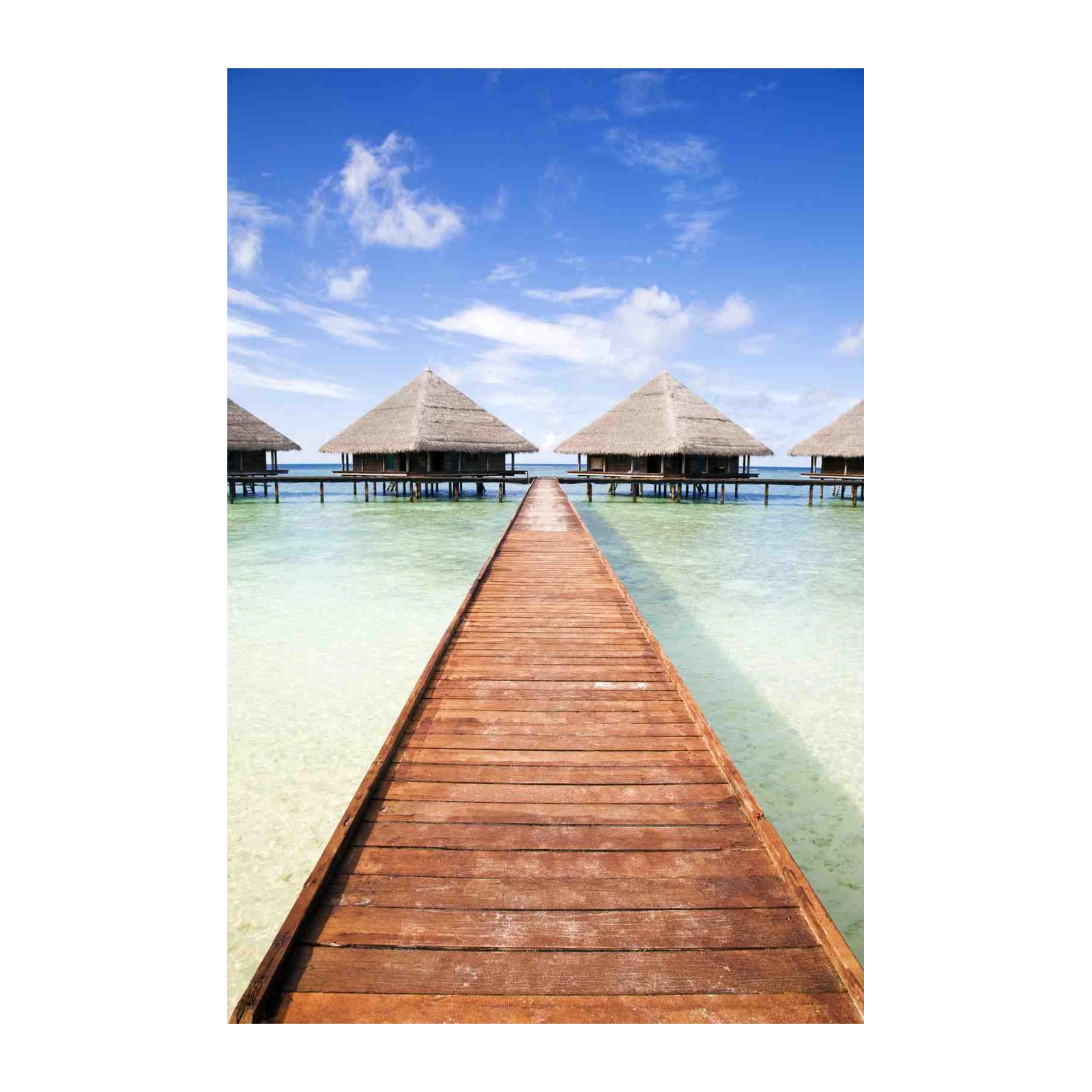 Tropical Paradise Overwater Bungalows Wall Art