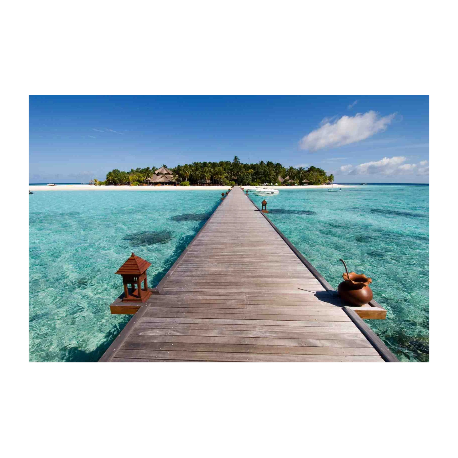 Maldives Paradise Pier Tropical Beach Wall Art