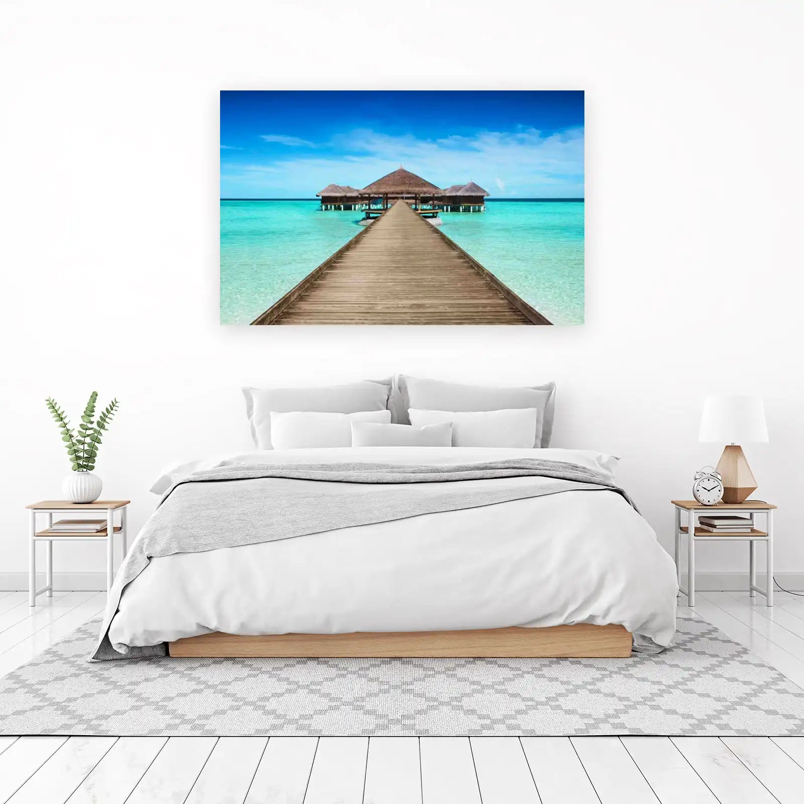 Maldives Overwater Bungalows Wall Art