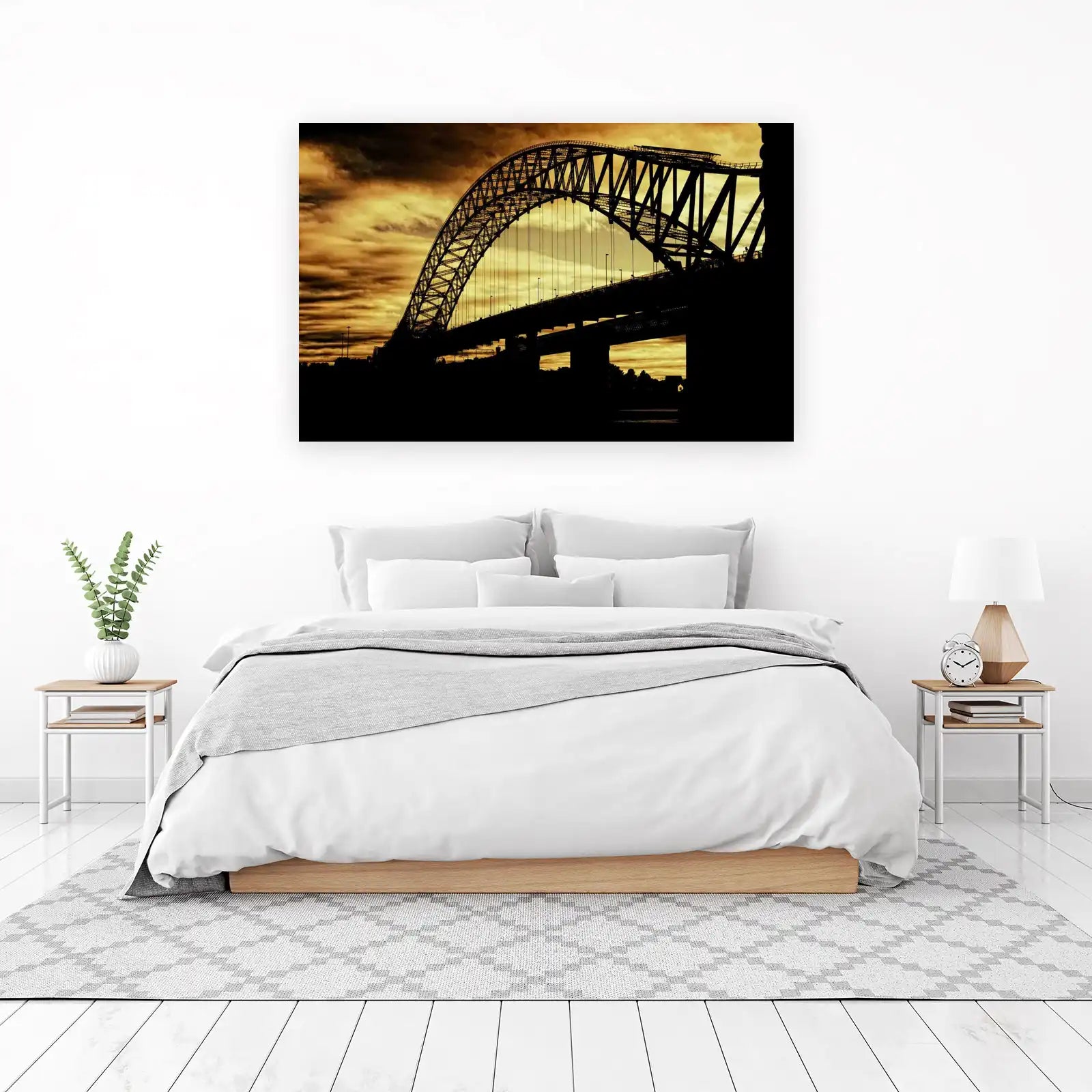 Dramatic Bridge Silhouette Wall Art