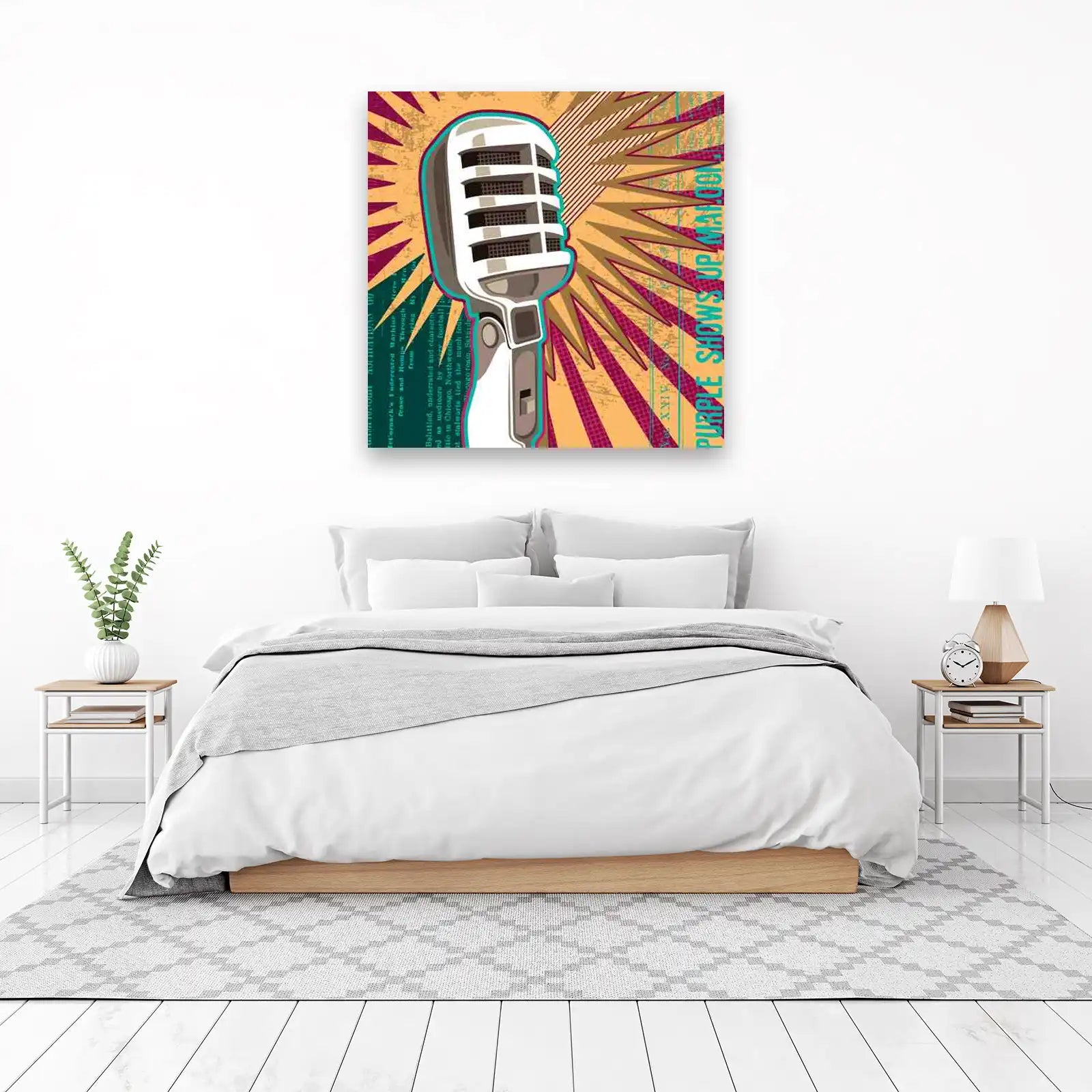 Retro Microphone Pop Art Wall Art