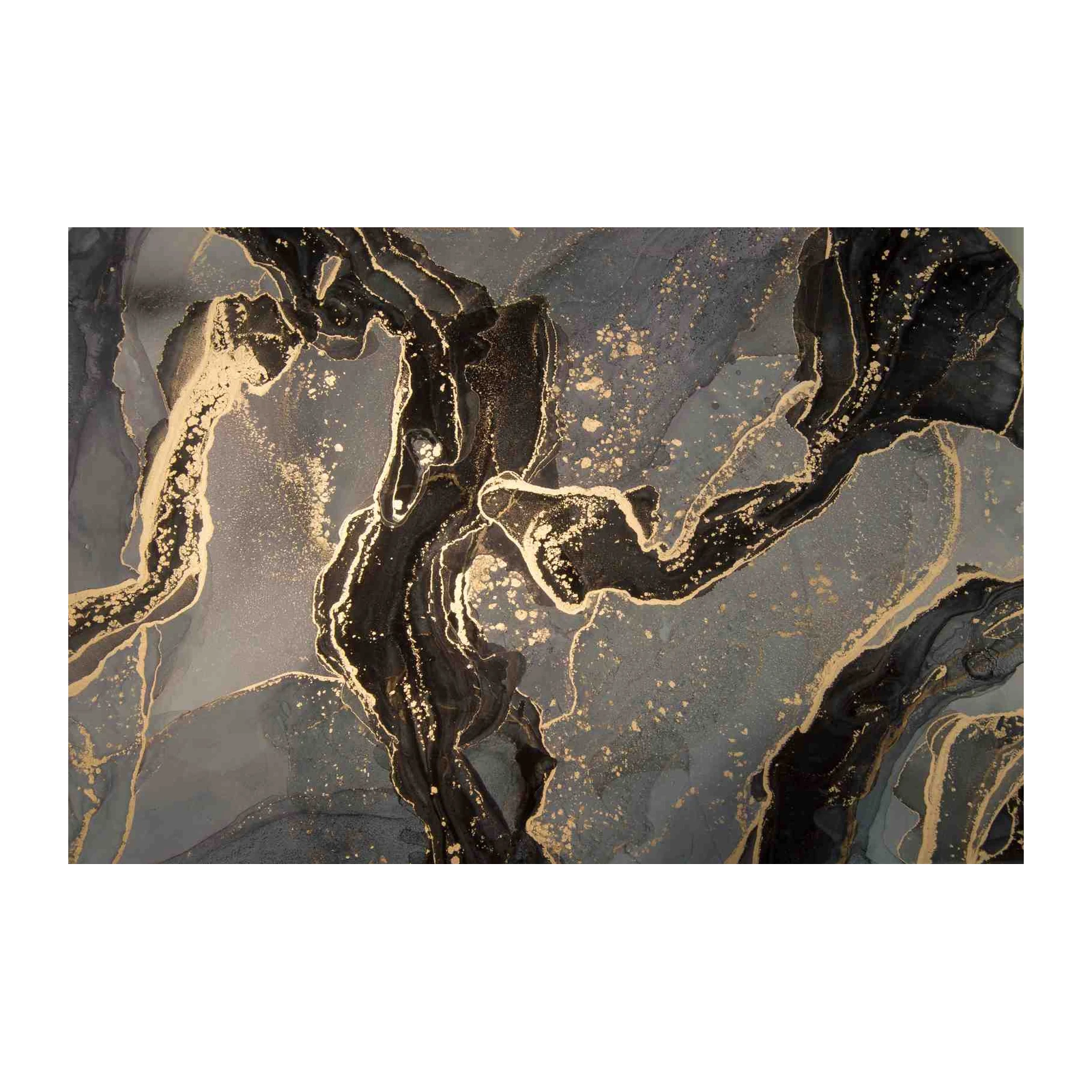 Luxury Black & Gold Abstract Wall Art