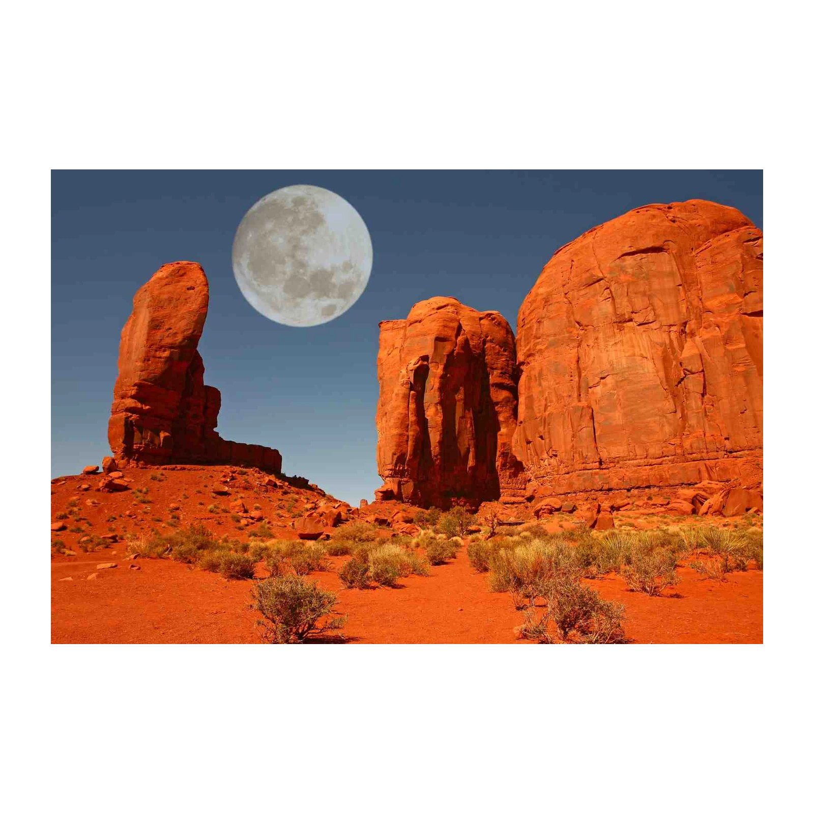 Monument Valley Moon Desert Landscape Wall Art