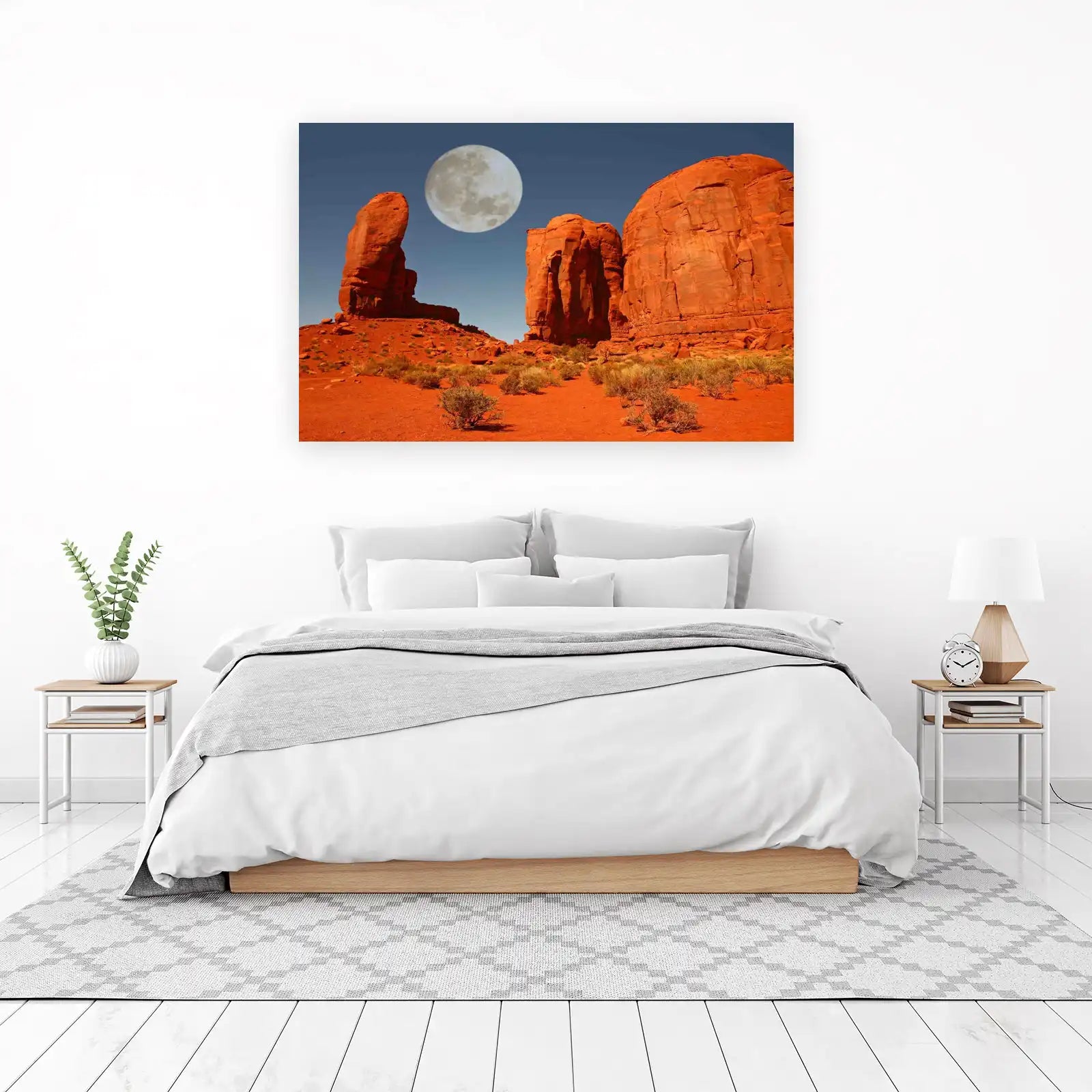 Monument Valley Moon Desert Landscape Wall Art