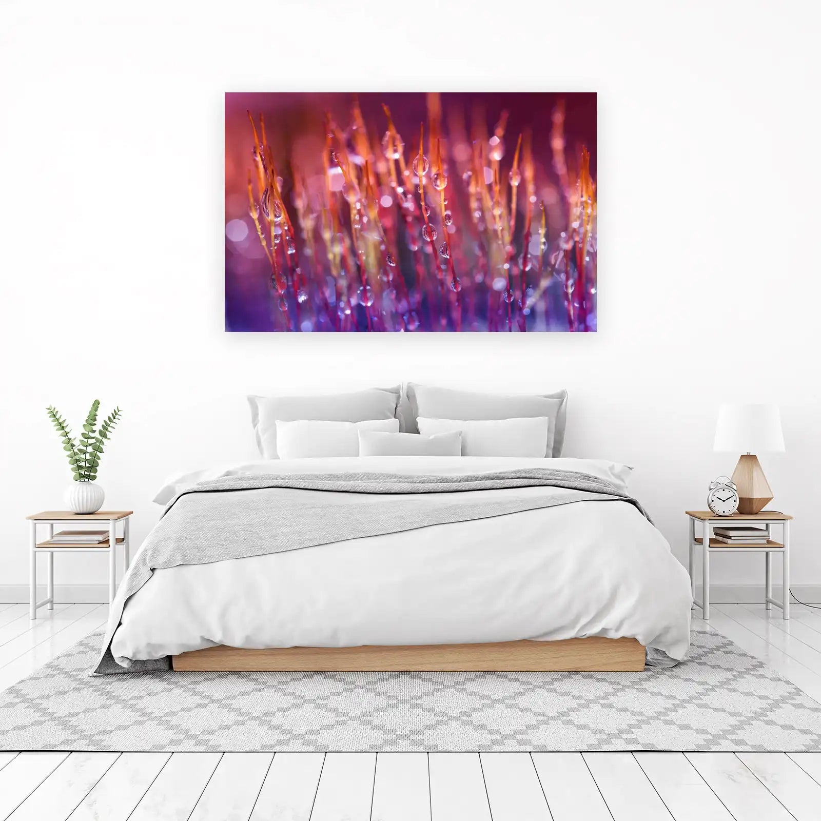 Macro Dew Drops & Blurry Bokeh Wall Art
