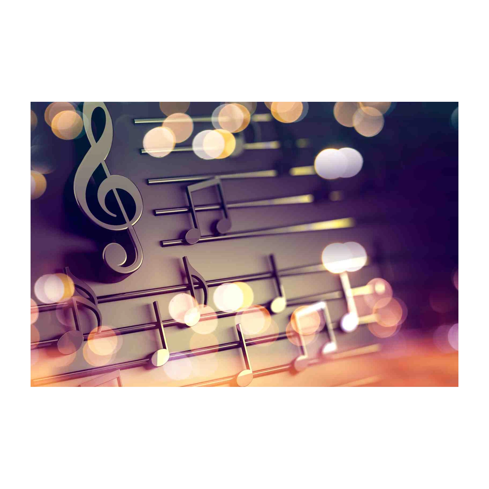 Elegant Music Notes Treble Clef Wall Art