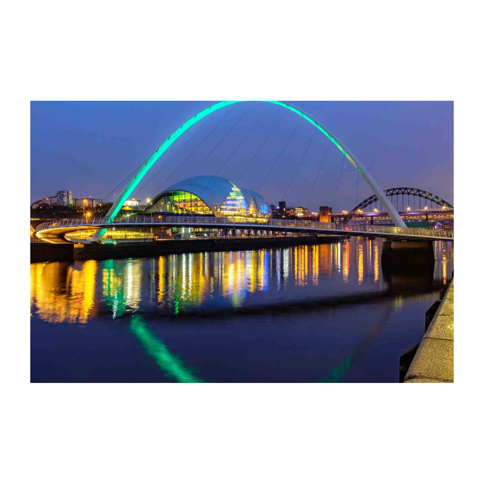 Millennium Bridge Night Skyline Wall Art