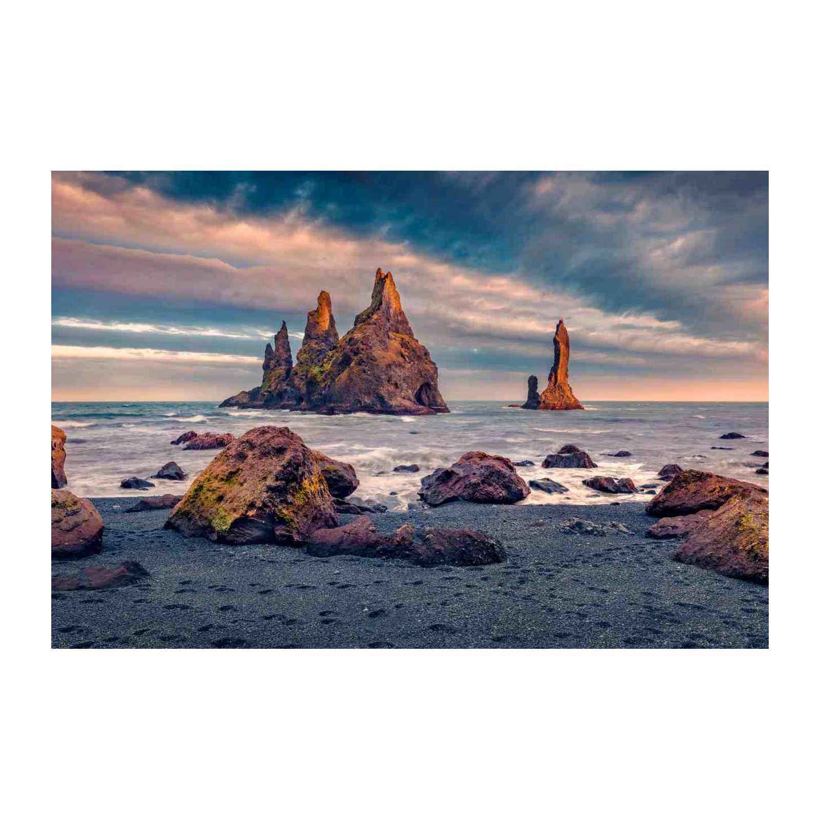 Dramatic Icelandic Sea Stacks Wall Art