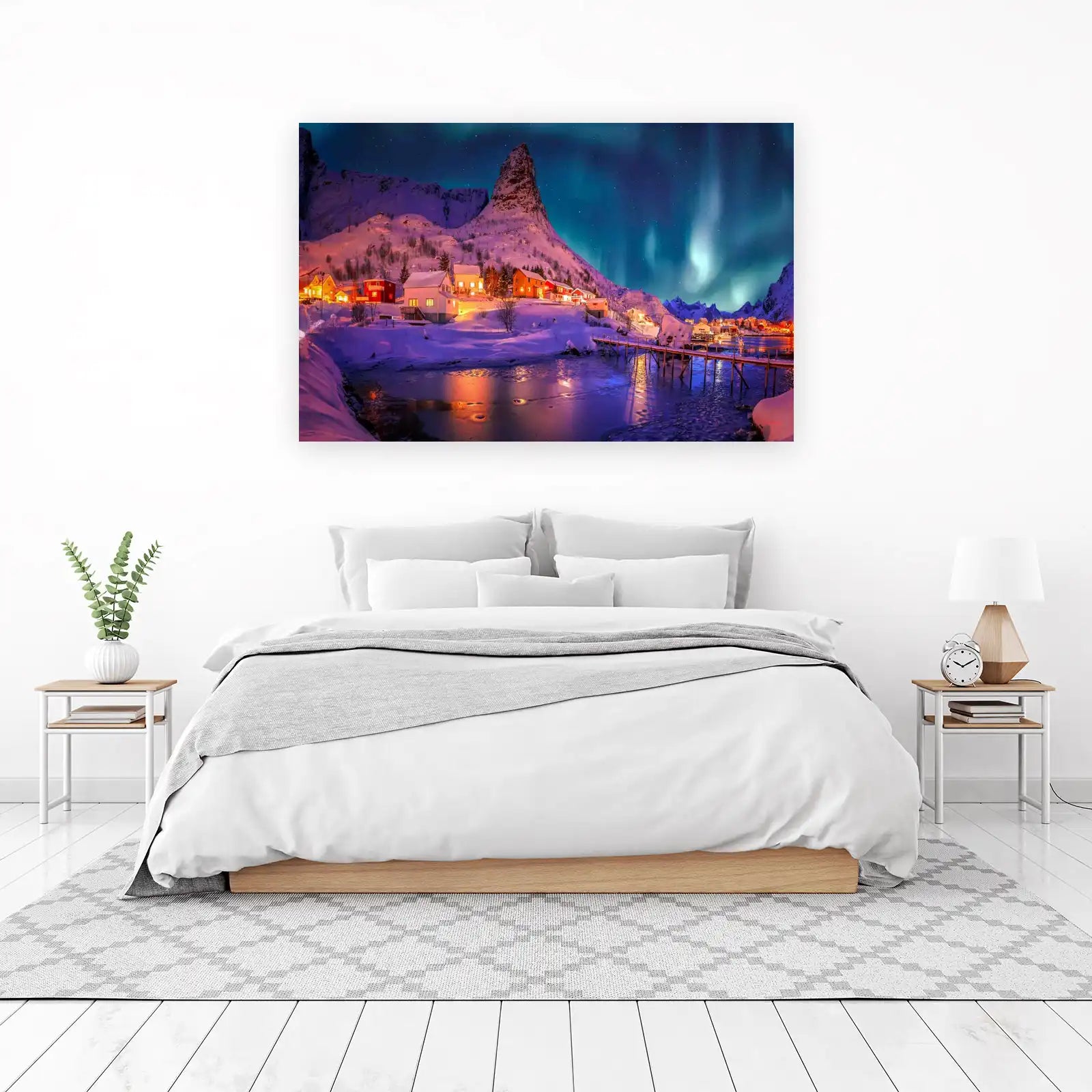 Aurora Borealis Village Wall Art