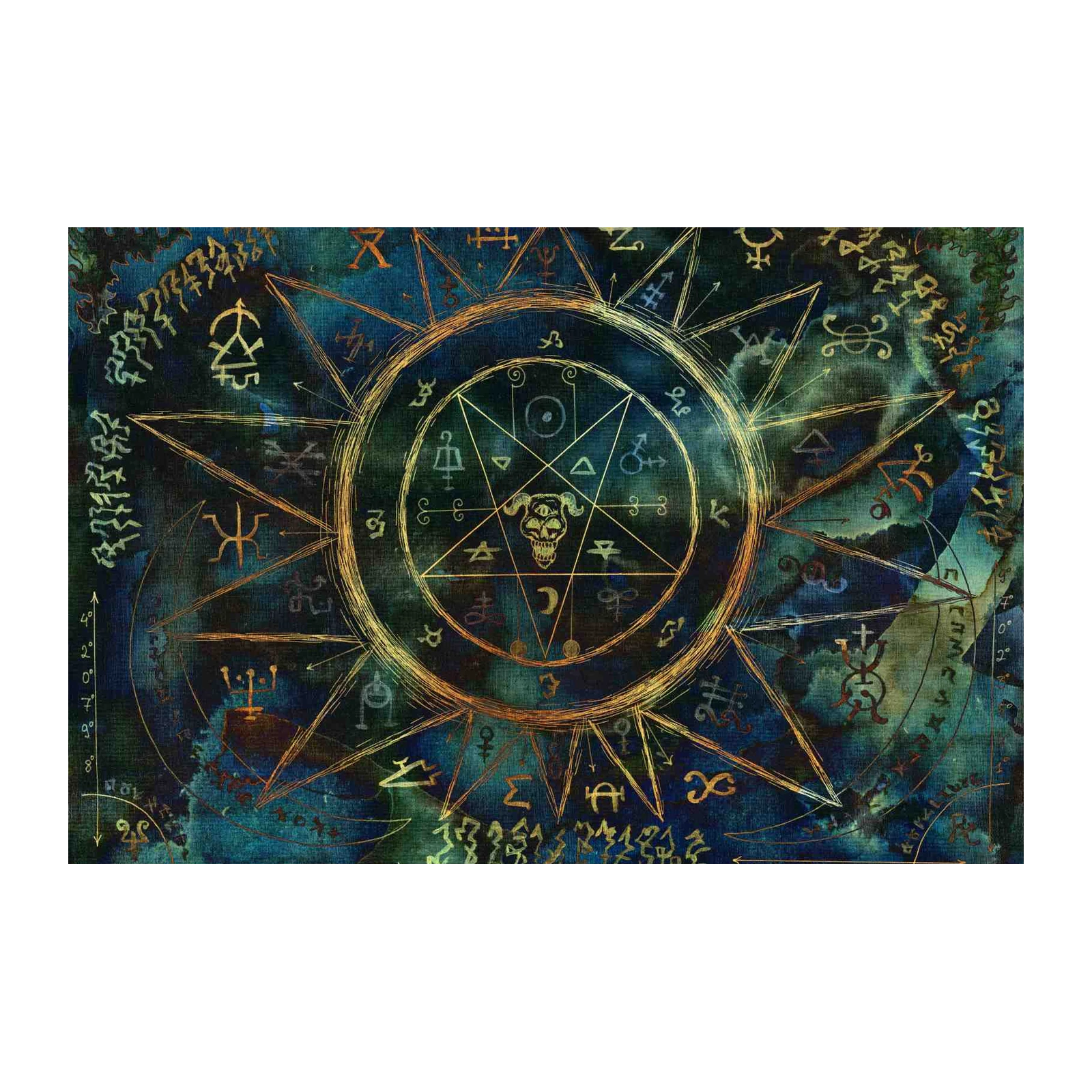 Mystical Occult Sigil Star Circle Wall Art